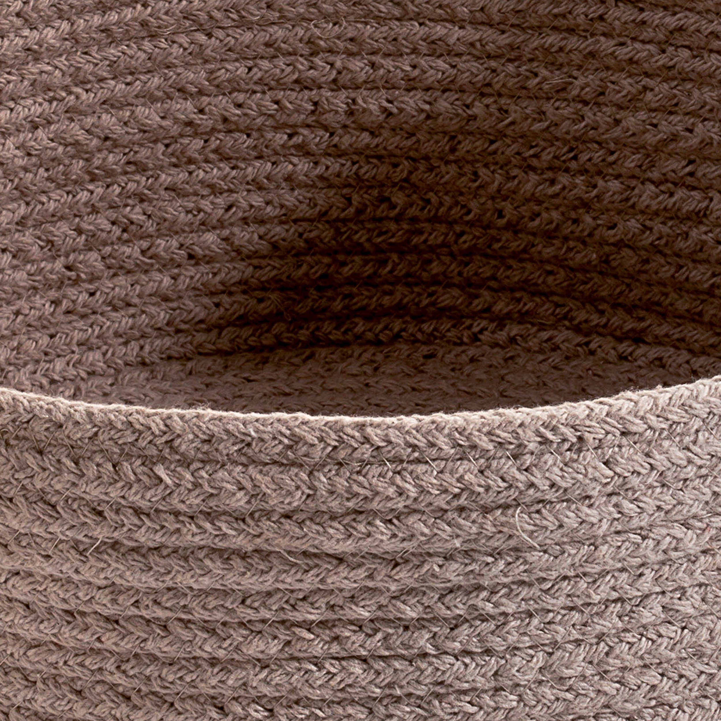 spirella Aufbewahrungskorb TOBAGO (1 St), Aufbewahrungskorb aus geflochtener Baumwolle, formstabil, Ø 21x10 cm