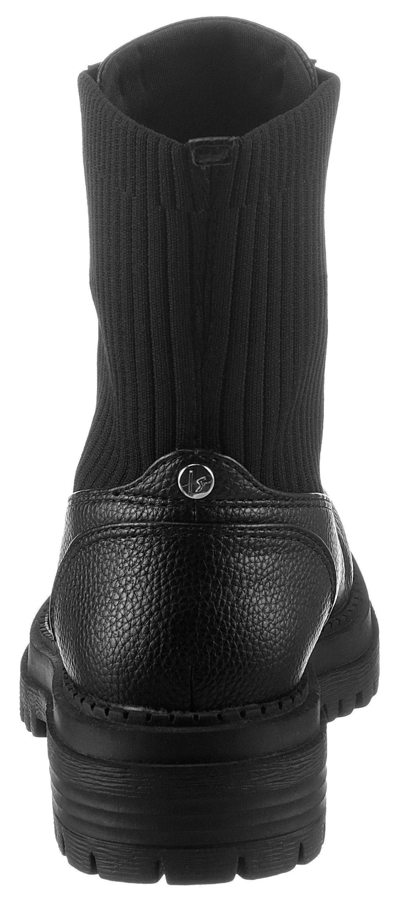 Schuhe Stiefeletten La Strada Stiefelette mit sockeähnlichem Strick-Schaft