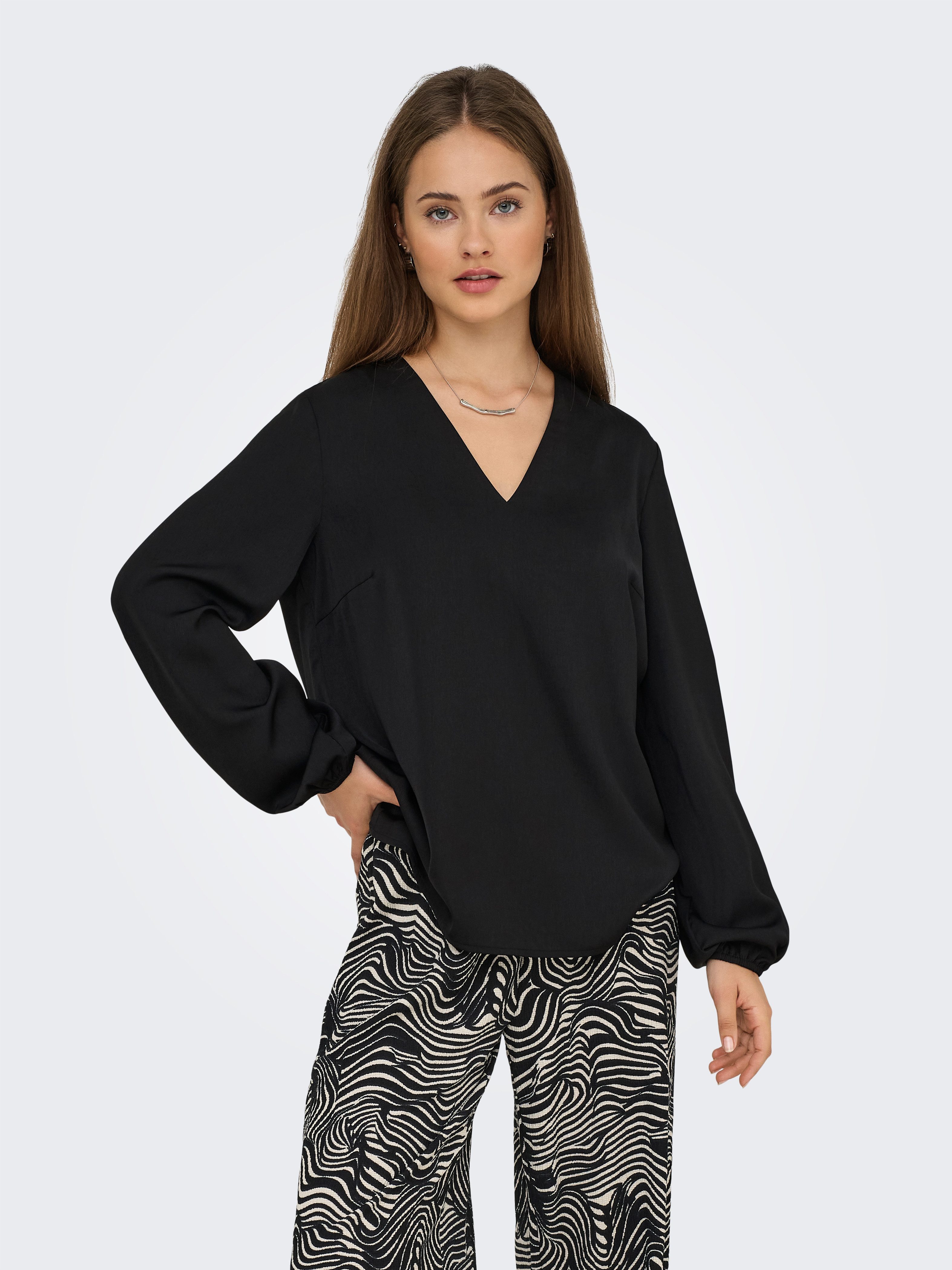ONLY Langarmshirt ONLLUCY LIFE LS V-NECK günstig online kaufen