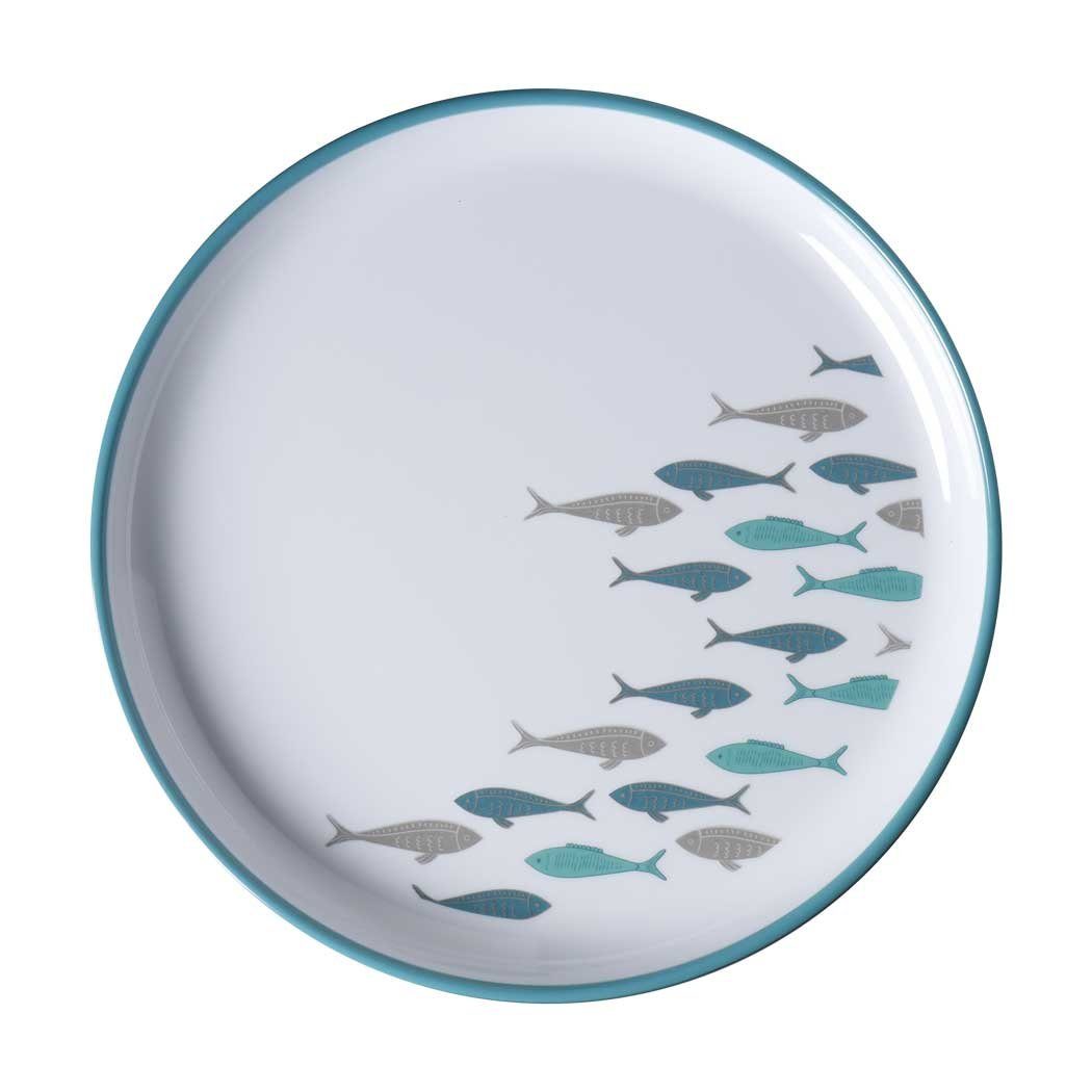 Marine Business Teller Dessertteller Frühstücksteller, Melamin, flach klein, 21cm, Coastal -, (1 St)