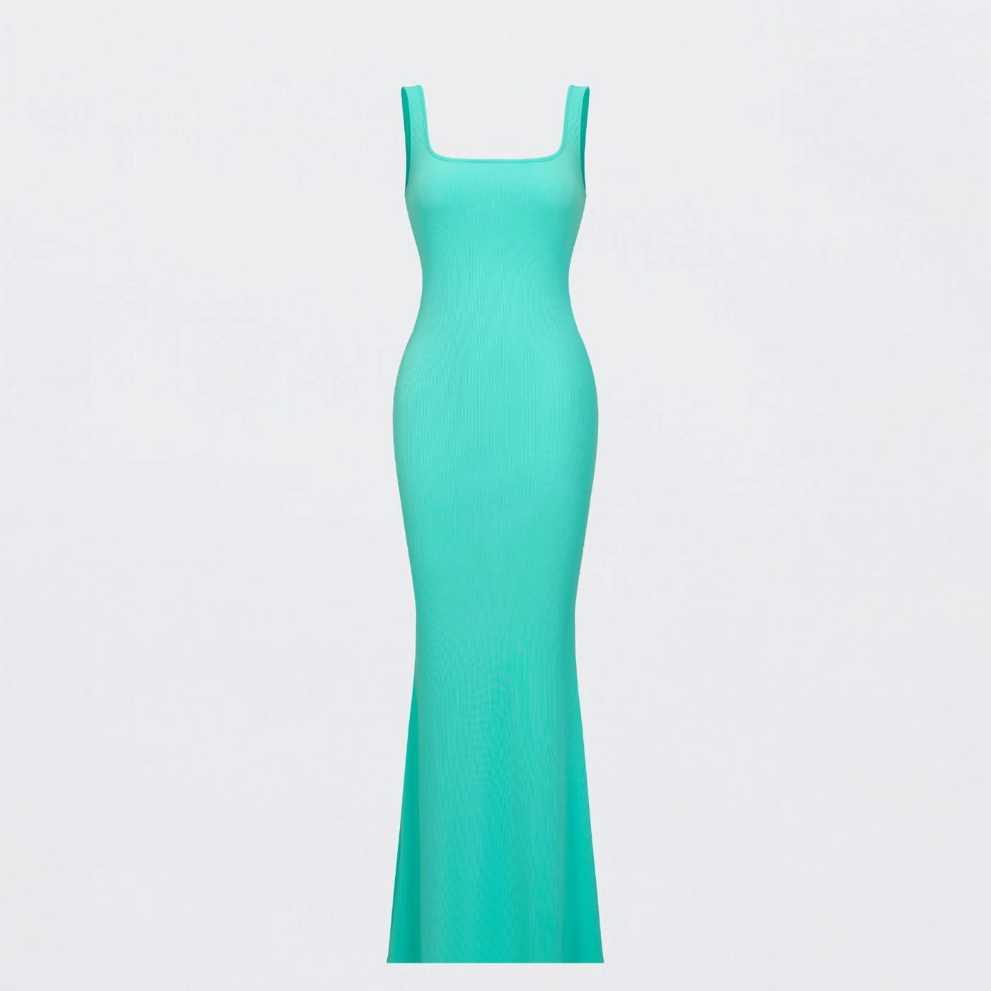 cfab by creamy fabrics Jerseykleid Ribbed Tank Top Maxikleid-Mint-XS (1-tlg günstig online kaufen