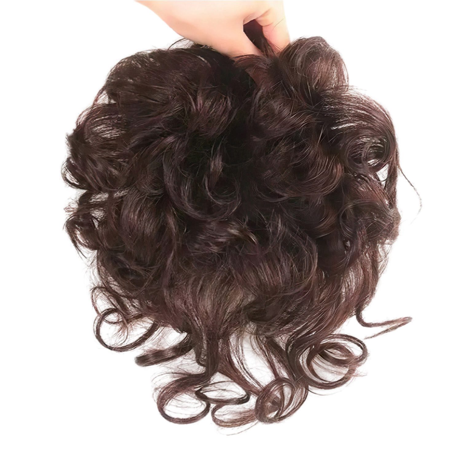 Refttenw Kunsthaarperücke Damen Haarteil Ansatz Topper 25/35cm,Haarverdichtung Clip-In,Toupet