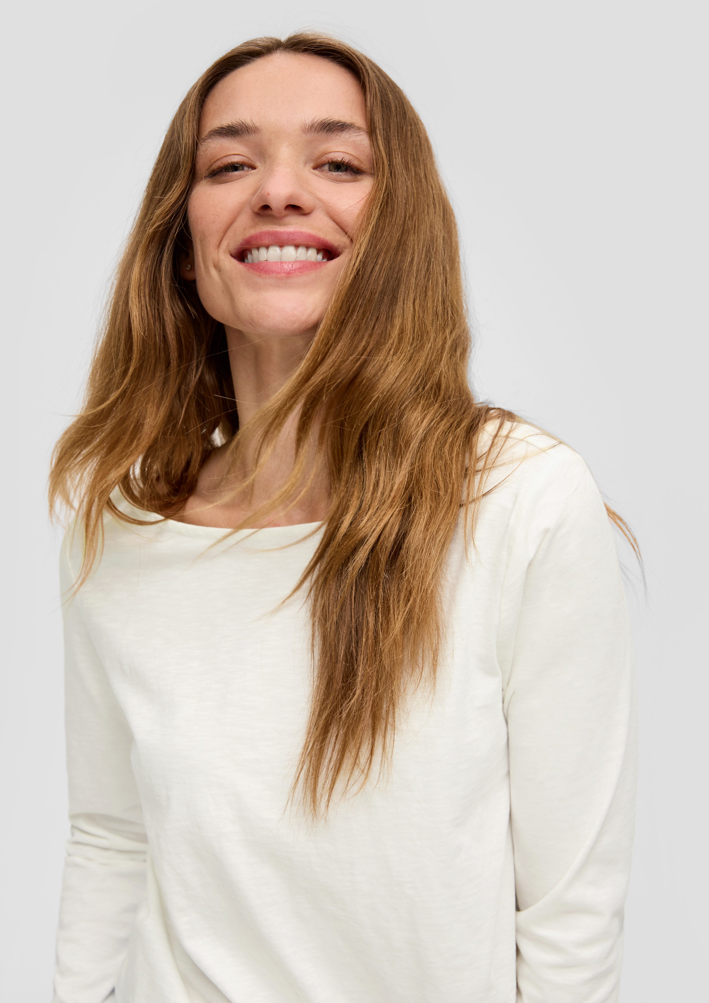 s.Oliver Langarmshirt Longsleeve mit Flammgarnstruktur und günstig online kaufen