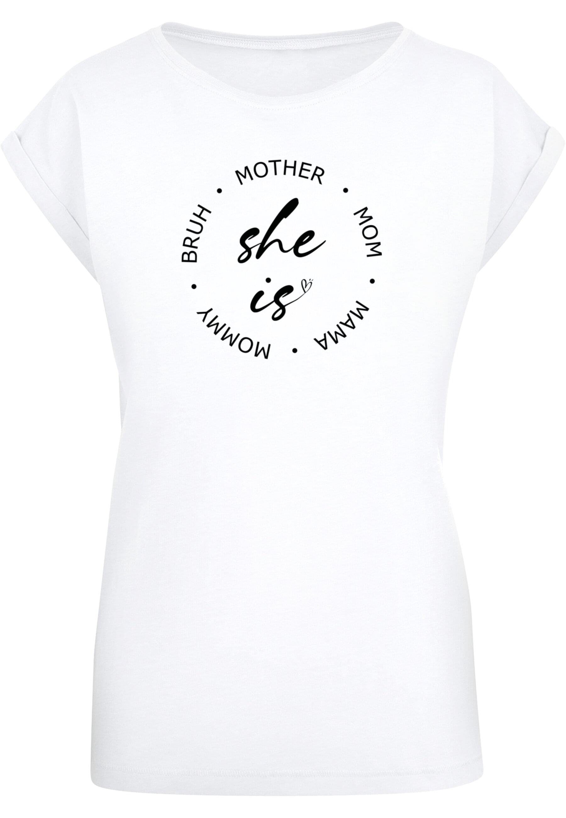 (1-tlg) T-Shirt Ladies Damen T-Shirt She Day is Mothers - Merchcode