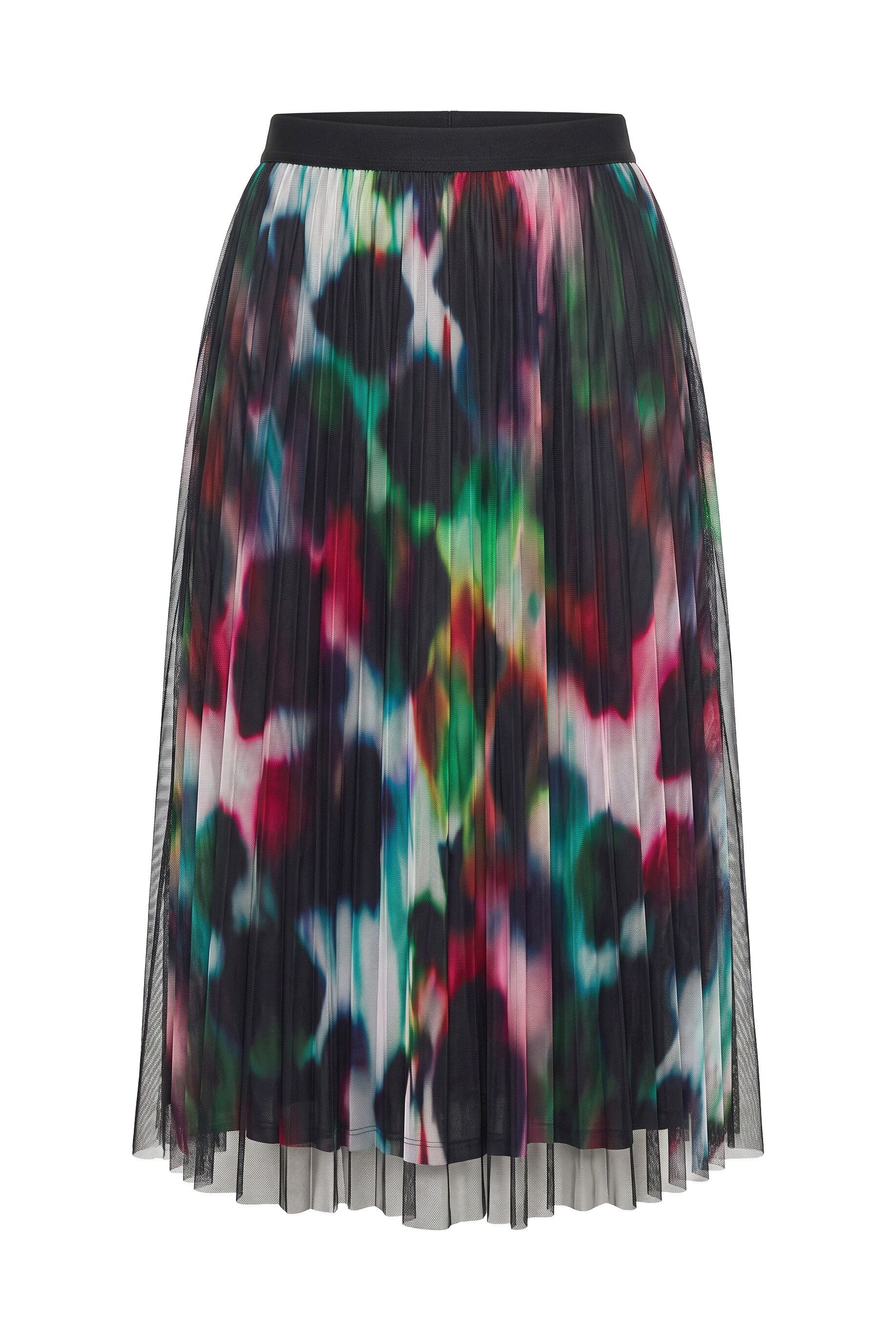 MIAMODA Jerseyrock Mesh-Midirock A-Linie bedruckter Unterrock – Bild 2 von 3