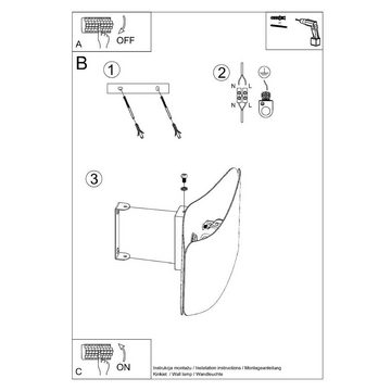 etc-shop Wandleuchte, Wandleuchte Wandspot Stahl Schwarz 2 Flammig Schlafzimmerlampe