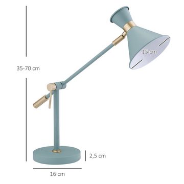 HOMCOM Tischleuchte im Retrodesign, wärme ableitend, 22 cm x 16 cm x 70 cm, Ein-,Ausschalter, ohne Leuchtmittel, Nicht Verfügbar, mit E27 Sockel