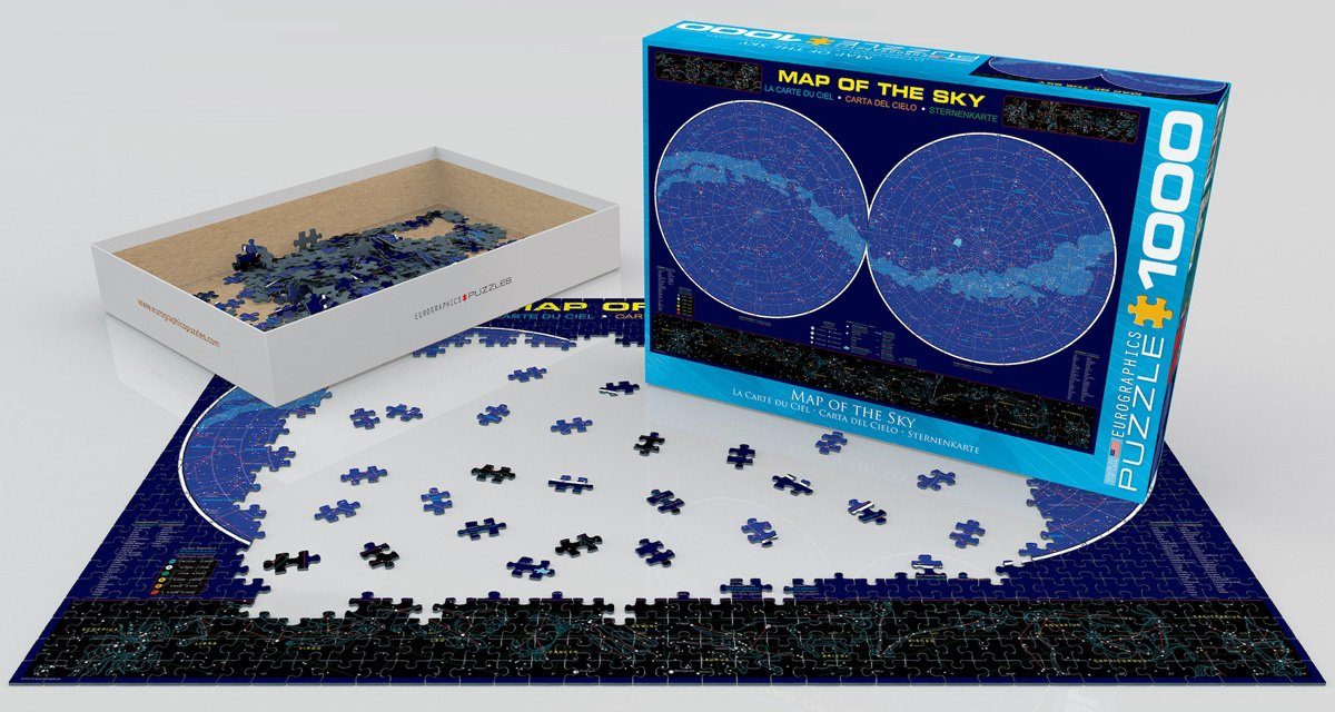 1000 Karte cm, Teile 68x48 Format empireposter Puzzleteile Puzzle 1000 Puzzle - Sternenhimmels - des
