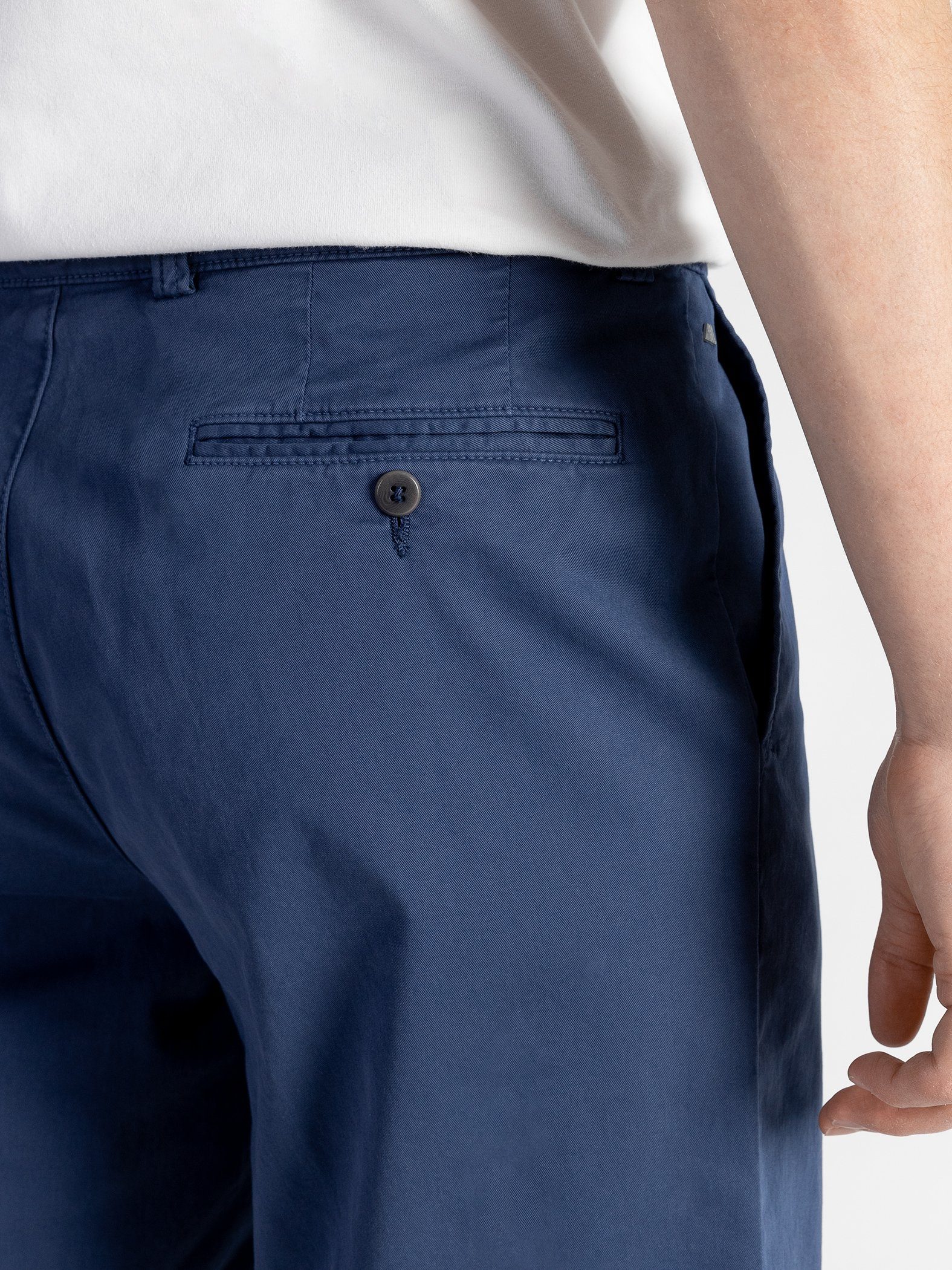TwoMates Shorts Shorts mit elastischem Blau Farbauswahl, Bund, GOTS-zertifiziert