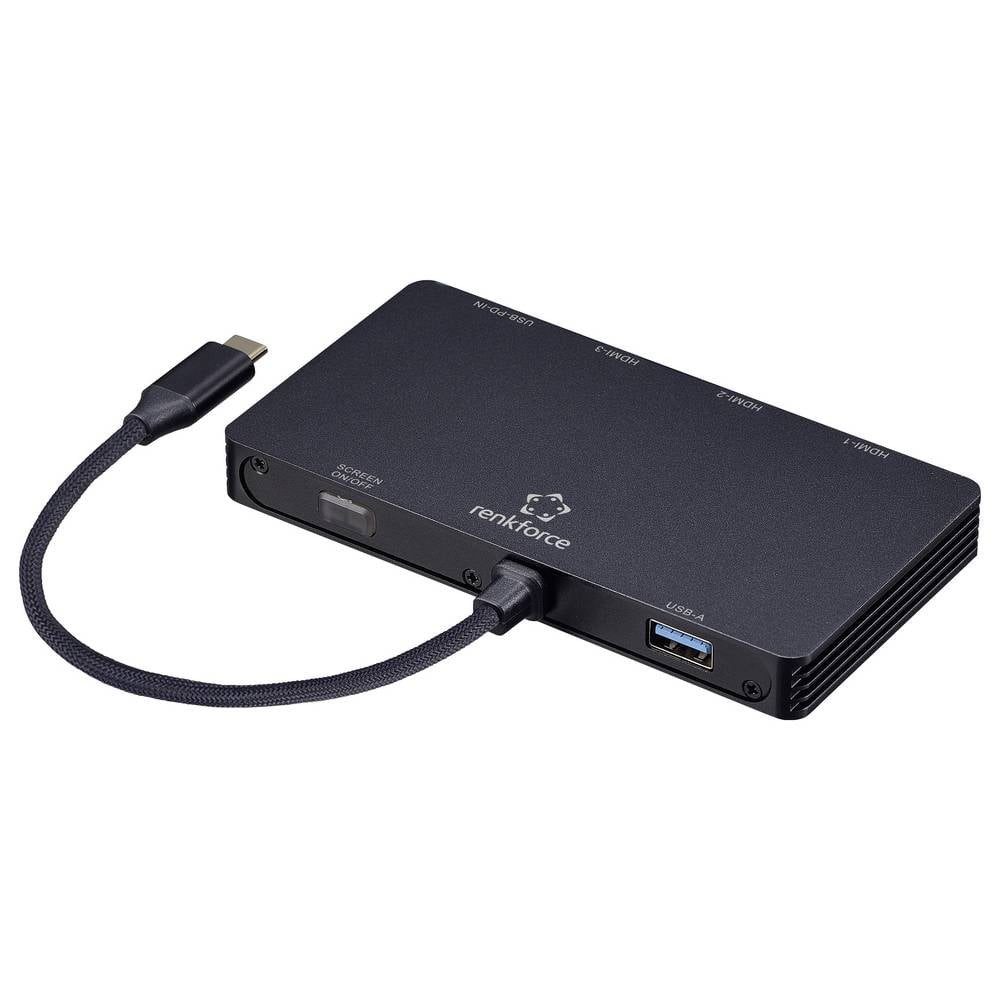 Renkforce Laptop-Dockingstation USB-C® Dockingstation RF-USBHA-550 Passend für Marke Dockingstations: