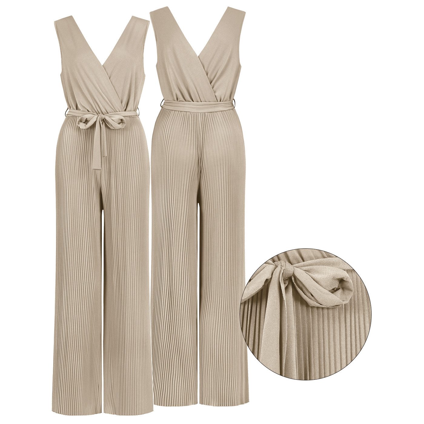 SUBLEVEL Overall Damen Overall Jumpsuit lange Hose Binde Gürtel Einteiler P günstig online kaufen