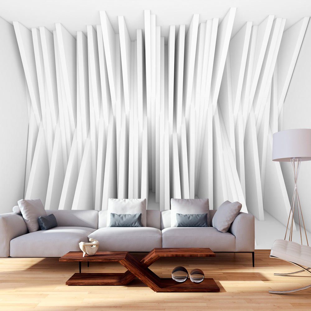 KUNSTLOFT Vliestapete Weiße Balance 1x0.7 m, halb-matt, lichtbeständige Design Tapete