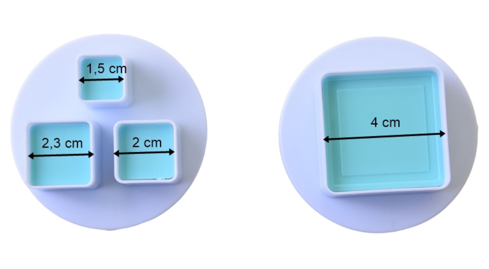 CakeLand Kugelausstecher Produktbeschreibung: Ausstecher Quadrate – Set für Zuckerpaste