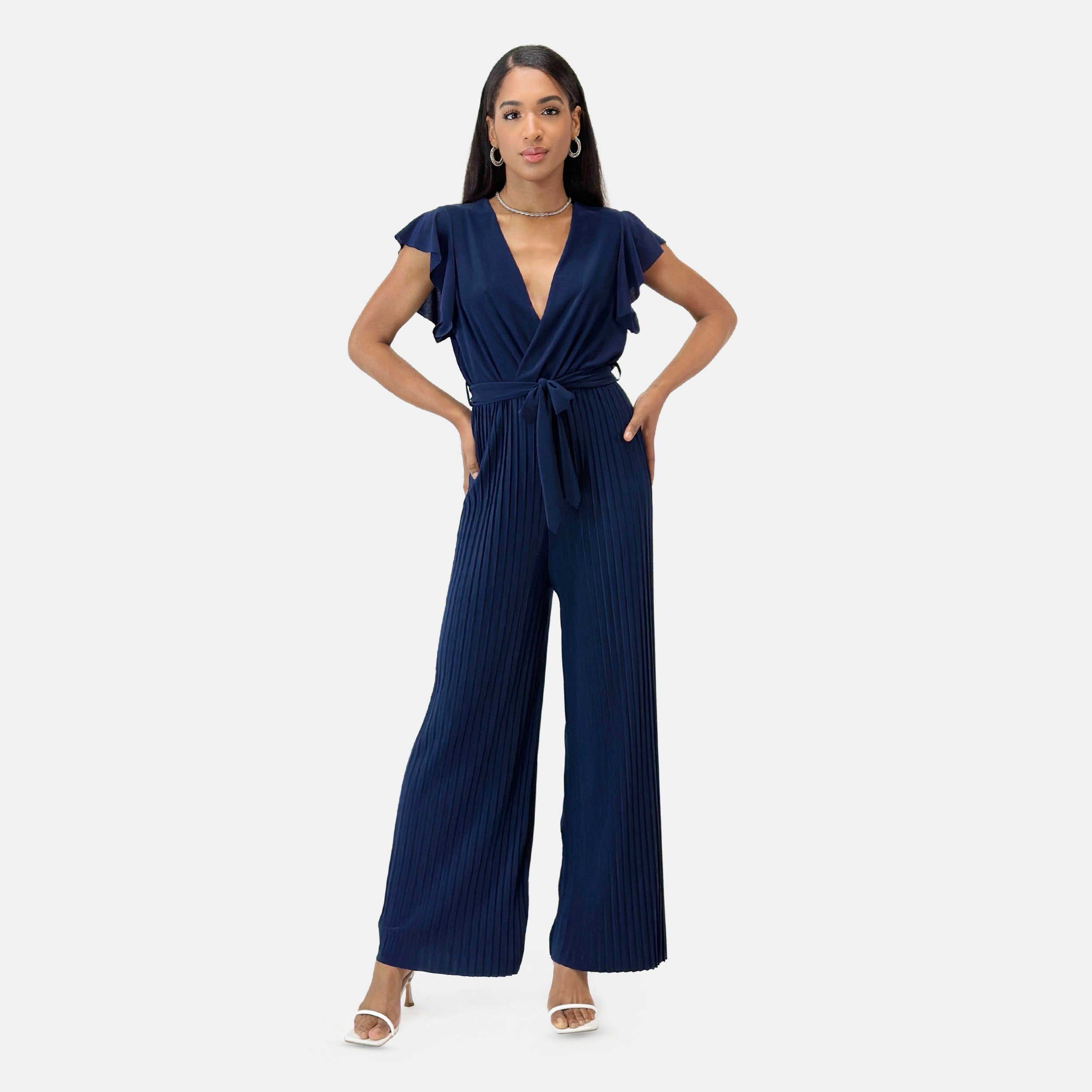 Elara Jumpsuit Elara Damen Jumpsuit V-Schnitt günstig online kaufen