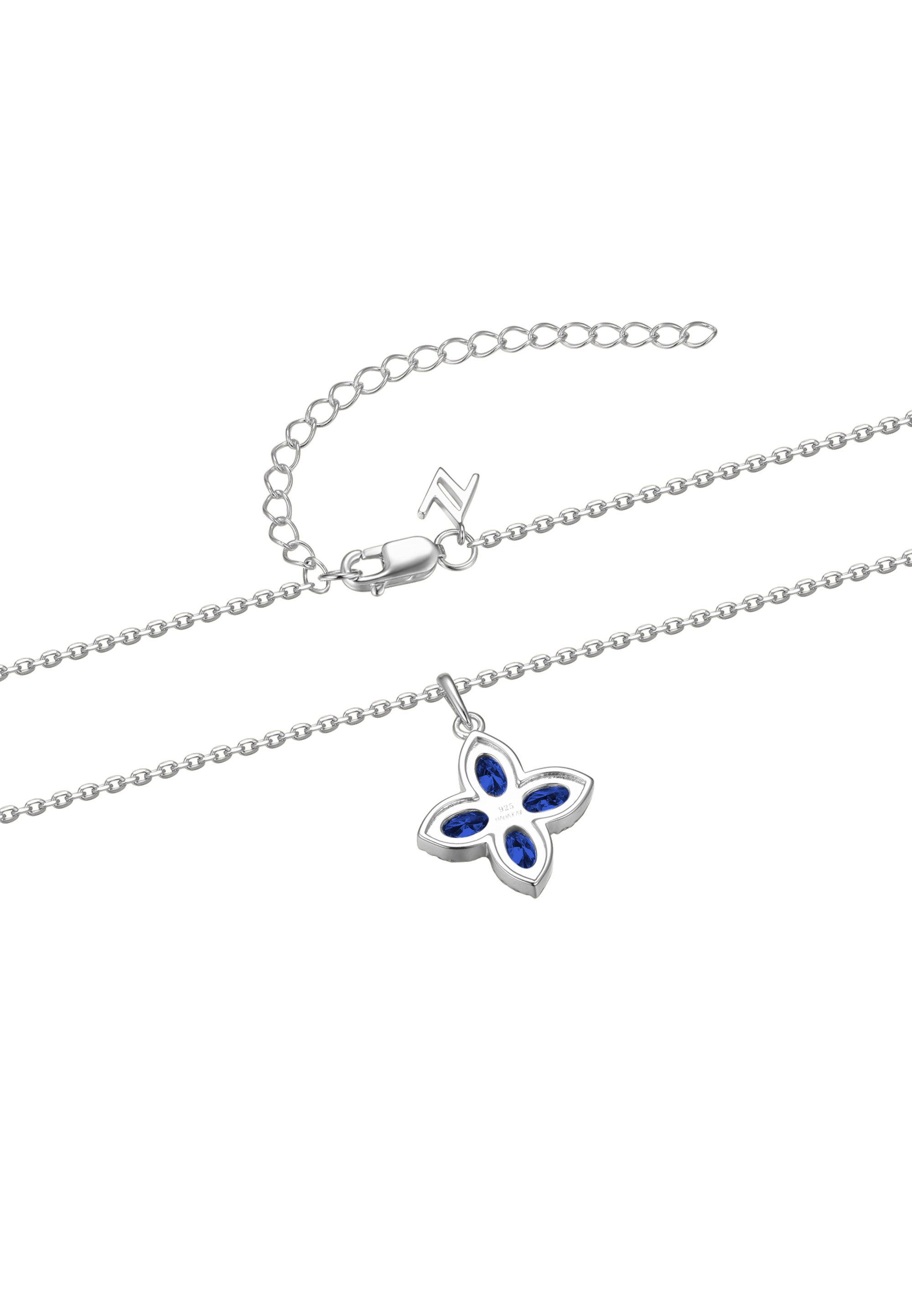 NANA KAY Kette ohne Anhänger Pretty Petals, mit farblosem Stein und blauem Stein