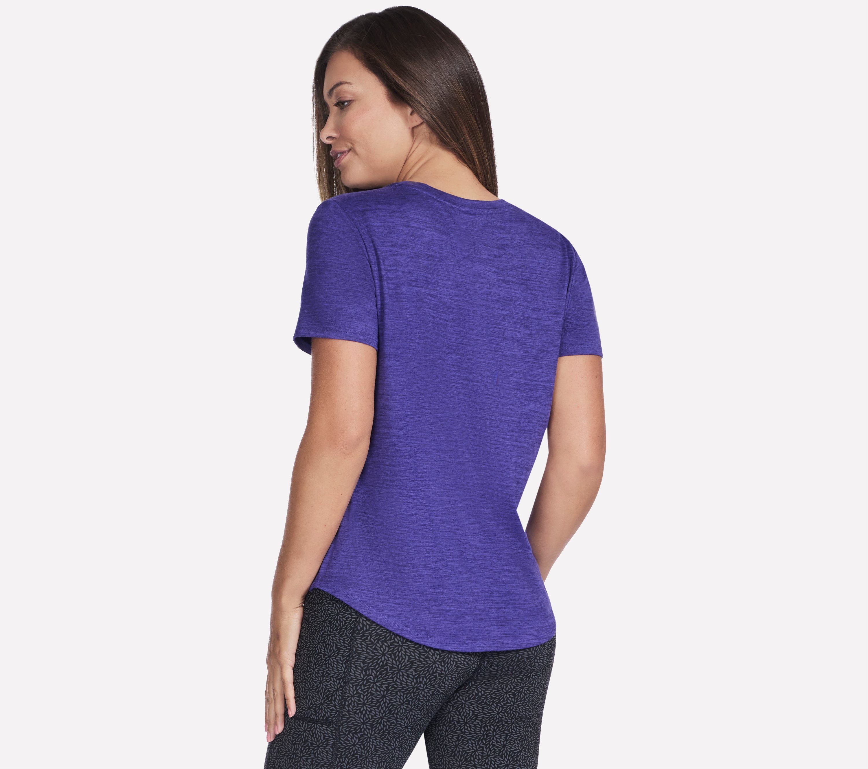 Skechers Funktionsshirt Women's Tshirt elastisches Material, aus Jersey, mit Rundhalsausschnitt, Kurzarm