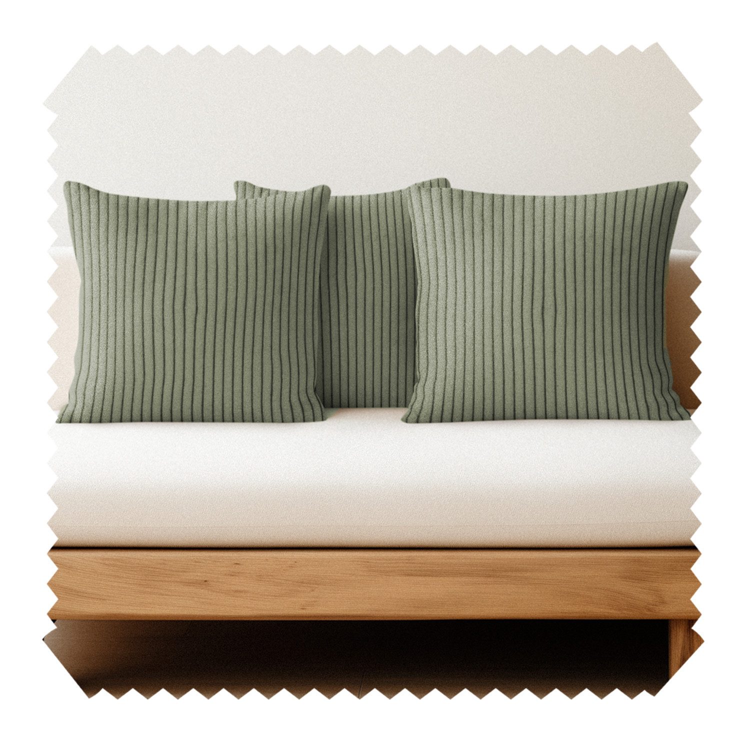 novely® Dekokissen 3er Set Dekokissen PORTO Cord-Optik Kissen Kissenbezug 4 günstig online kaufen