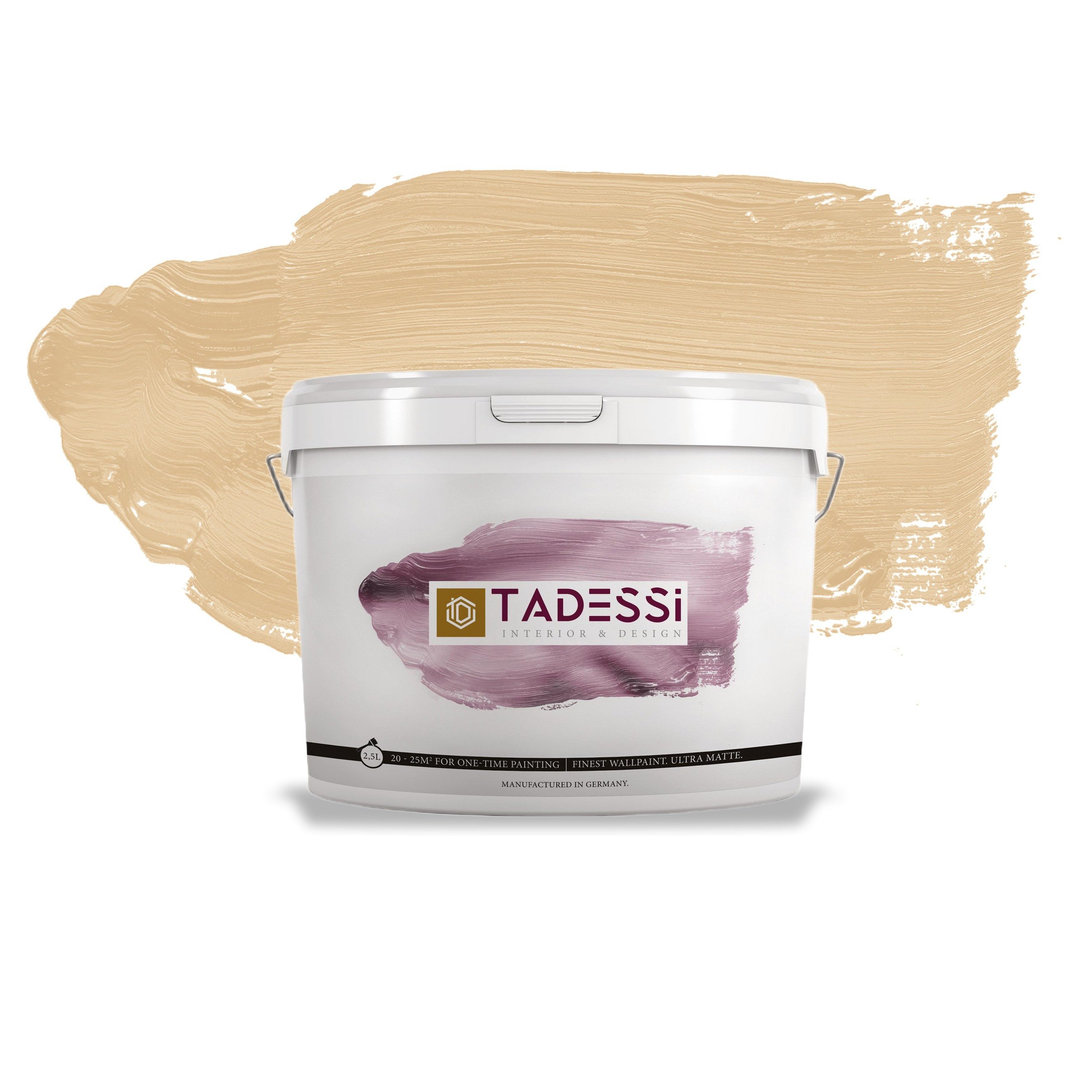 Tadessi Wandfarbe TADESSI Color Vista - Wandfarbe Pastell Beige - Toffee Mocha - Hochwer