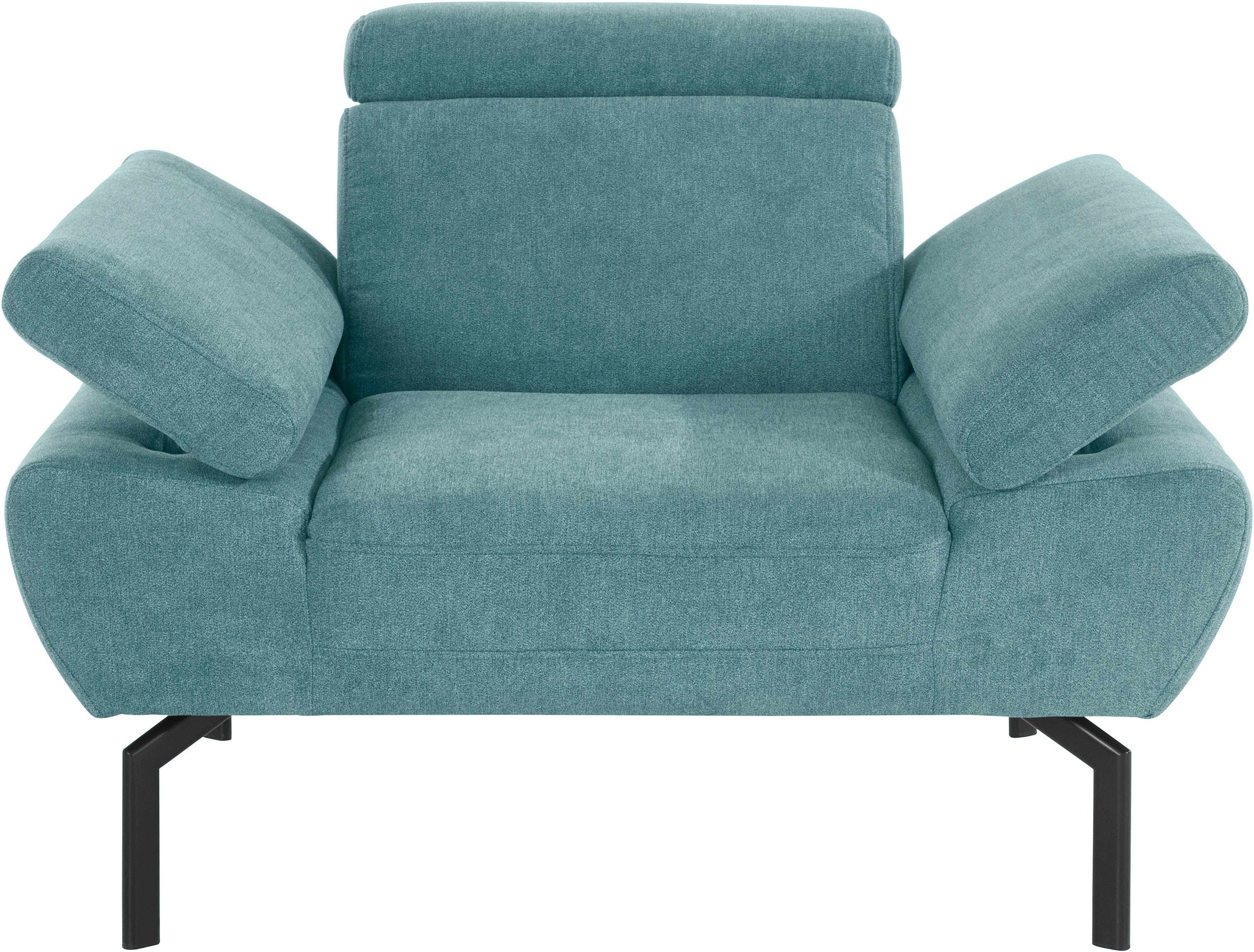 Places of Style Sessel mit Lederoptik Rückenverstellung, Luxus, wahlweise in Trapino Luxus-Microfaser