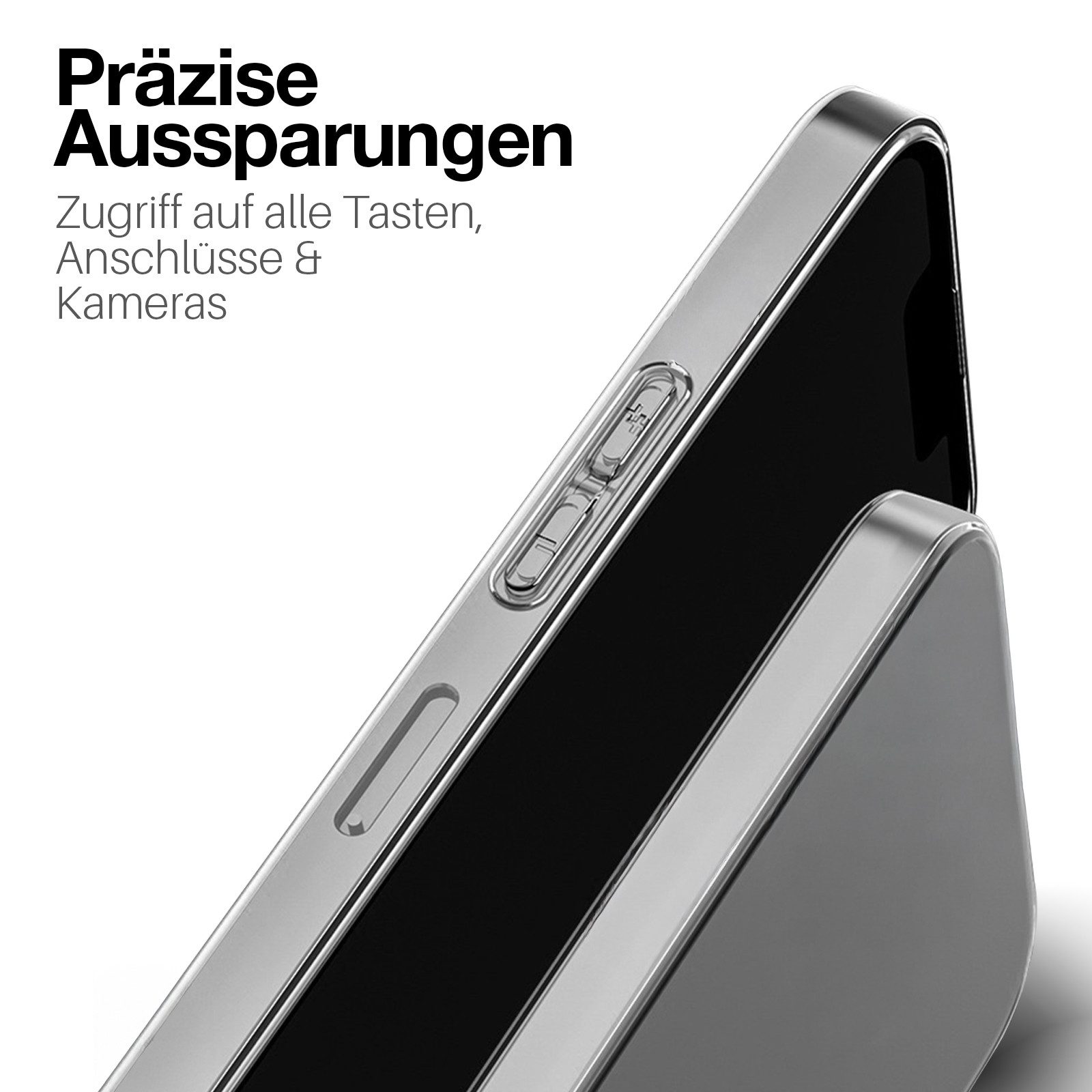 Tec-Expert Handyhülle Handy Hülle Cover für Samsung Galaxy S24 6.2 Zoll, 6.2", Slim Case Bumper Schutzhülle Transparent