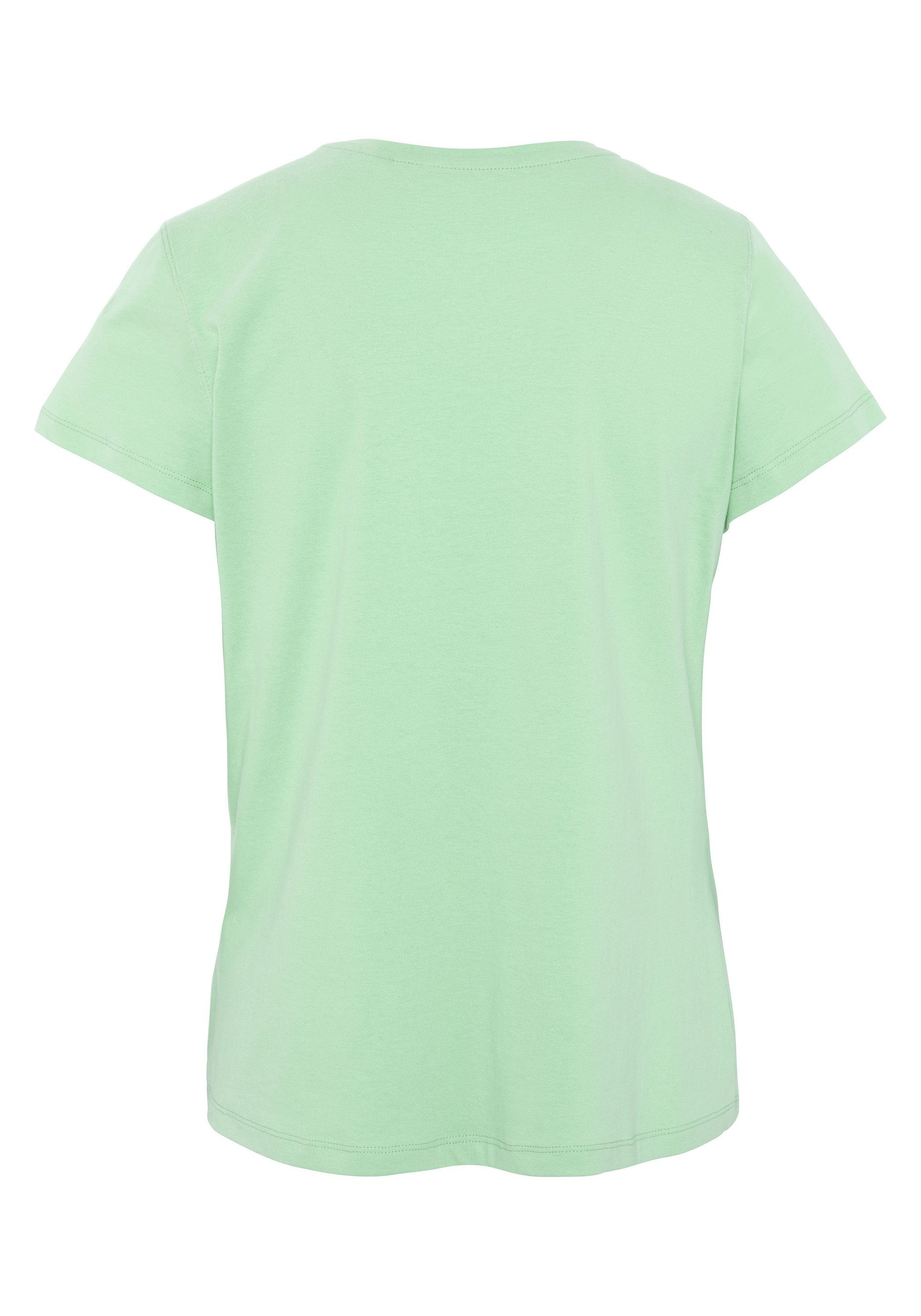 Farbverlauf-Optik 1 Print-Shirt Chiemsee T-Shirt Neptune Logo Green mit in