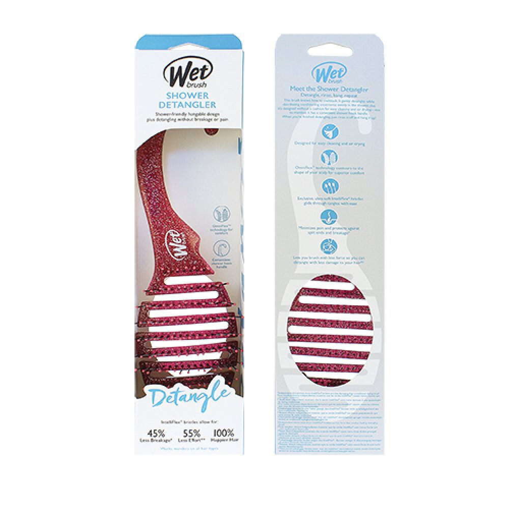 The Wet Brush Haarbürste Wet Brush Shower Detangler Haarbürste Pink Glitter