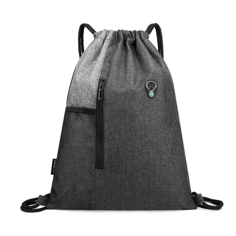 Blusmart Turnbeutel Kordelzug Sportbeutel mit Außenreißverschluss (Große Kapazität Bündel Kordel zug Tasche, Wasserdichten Rucksack), Für Outdoor, Wandern, Camping, Fitness usw.
