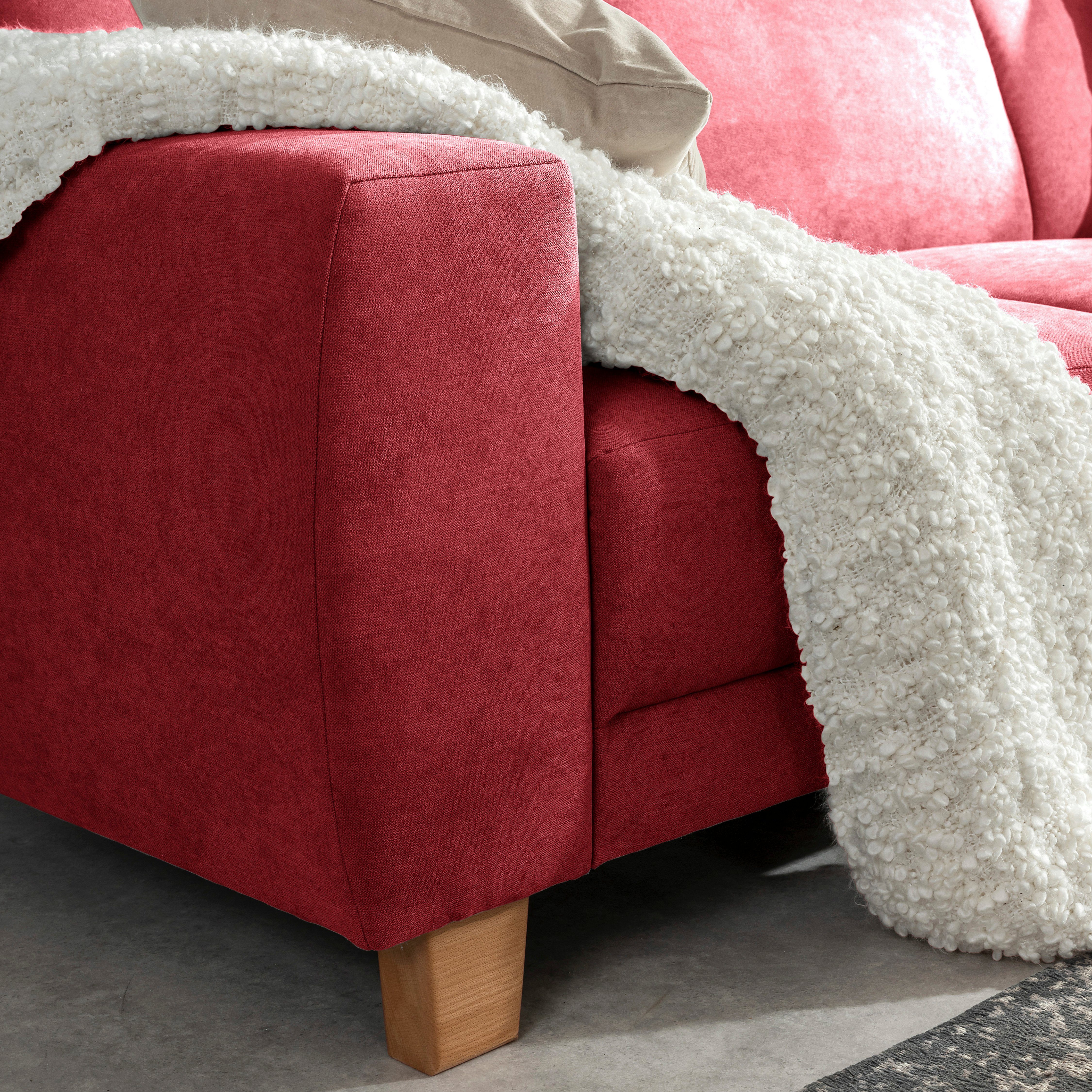 Winzer® Blackpool rot Ecksofa Max