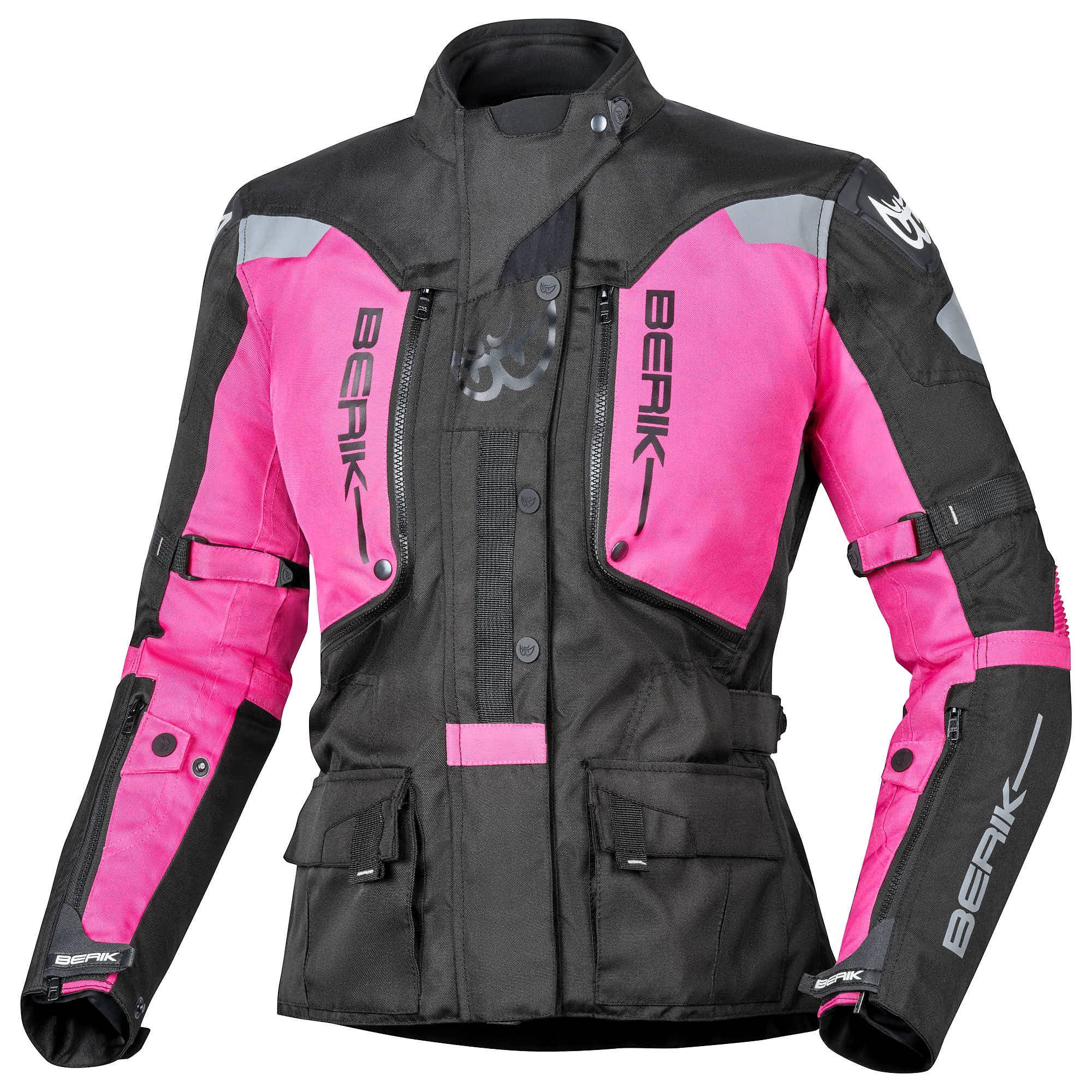 Berik Motorradjacke Furmia wasserdichte Damen Motorrad Textiljacke Verbindungsreißverschluss,Ellenbogenprotektoren enthalten,herausn