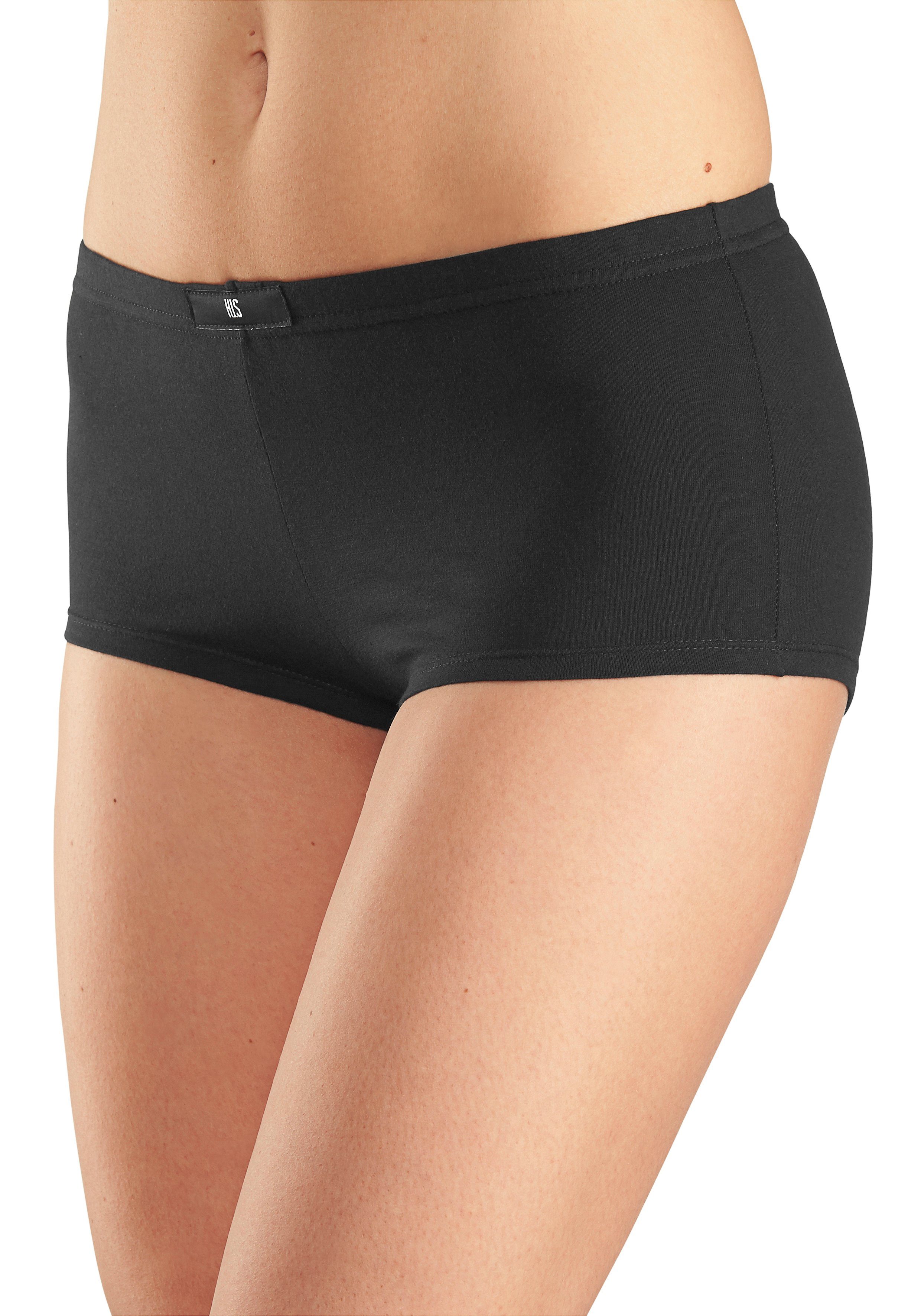 4-St) aus H.I.S Baumwoll-Qualität schwarz elastischer Panty (Packung,