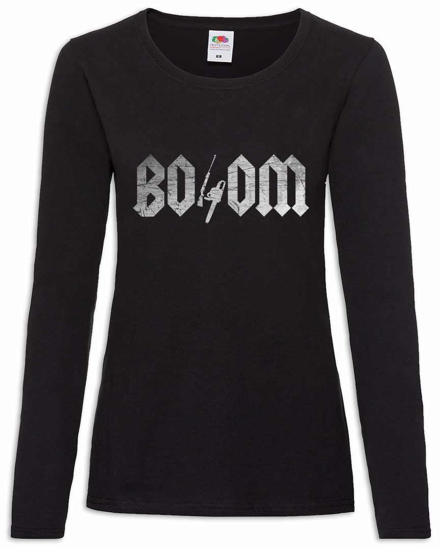 Urban Backwoods Langarmshirt Boom A Dead Damen Langarmshirt Chainsaw Fear Zombie The Ash Walking (1-tlg) Evil Shotgun Rifle Dead