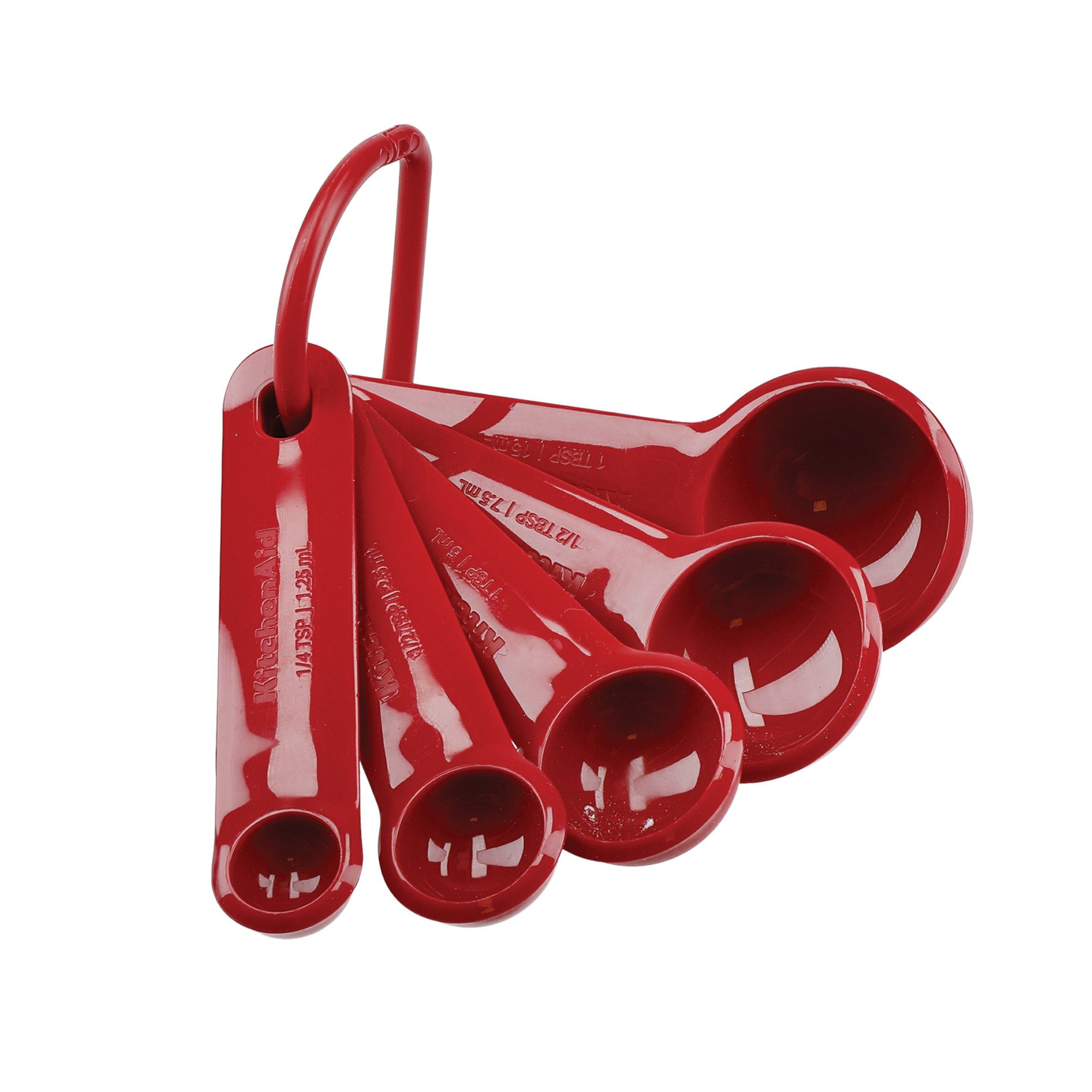 KitchenAid Messlöffel KQG057OHERE, (Set, 5-St., Enthält 5 Messlöffel zum Backen und Kochen), PLATZSPAREND