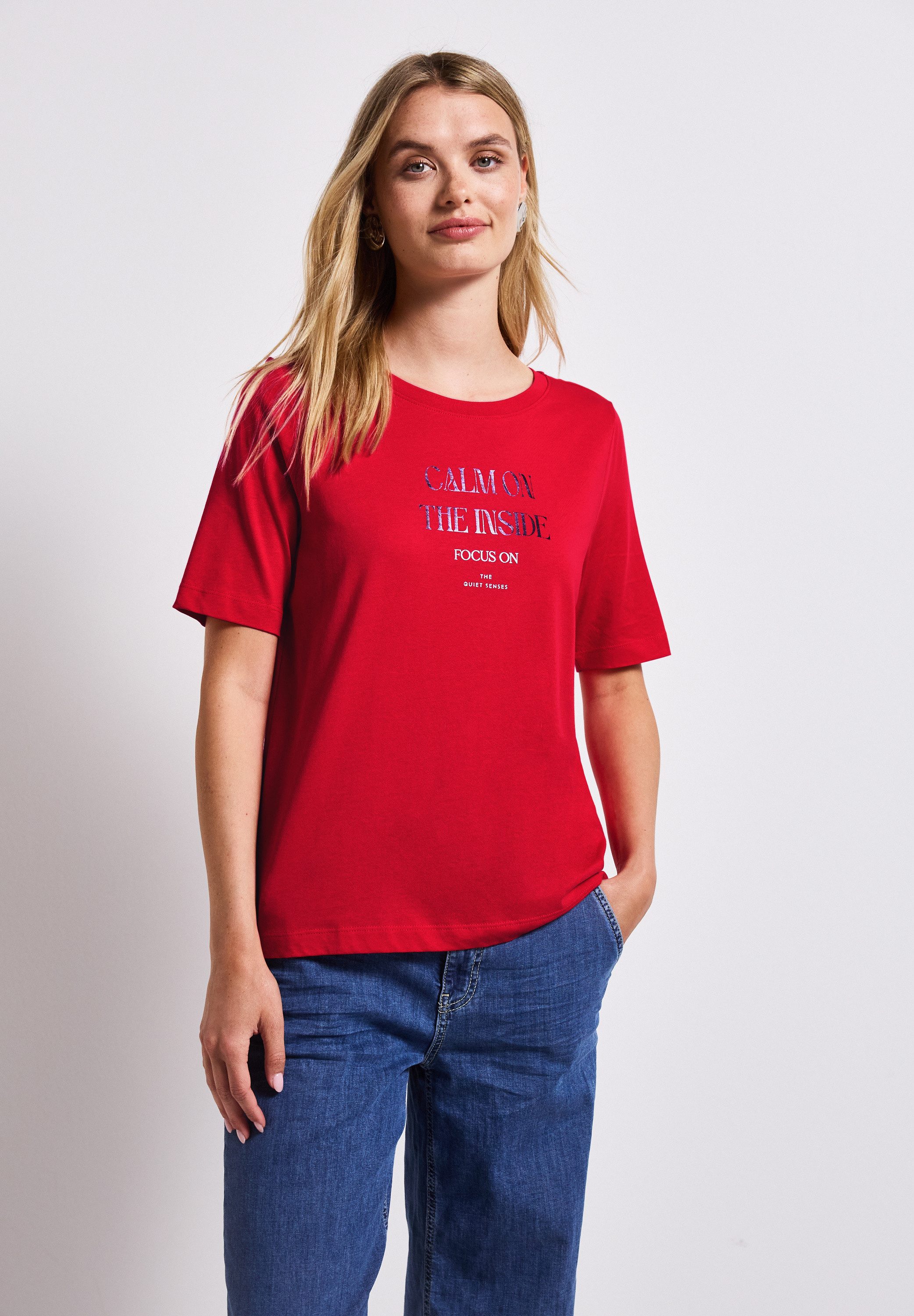 STREET ONE T-Shirt mit Schriftzug günstig online kaufen