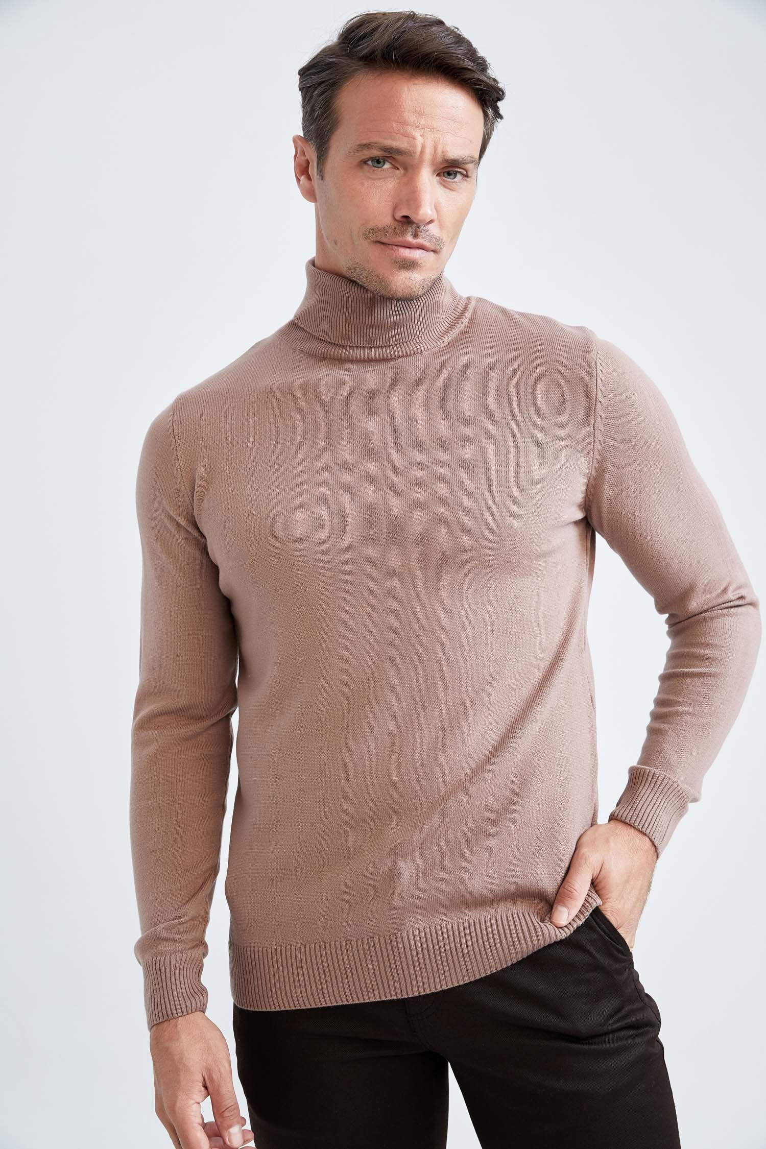 DeFacto Rollkragenpullover Herren Rollkragenpullover SLIM FIT