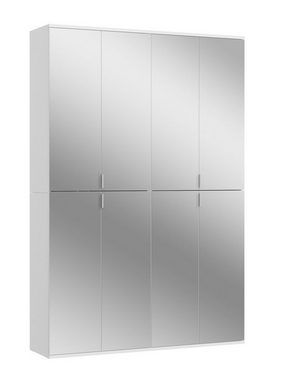xonox.home Kleiderschrank Garderobenschrank Projekt X 1, Kombination, weiß, Spiegeltüren