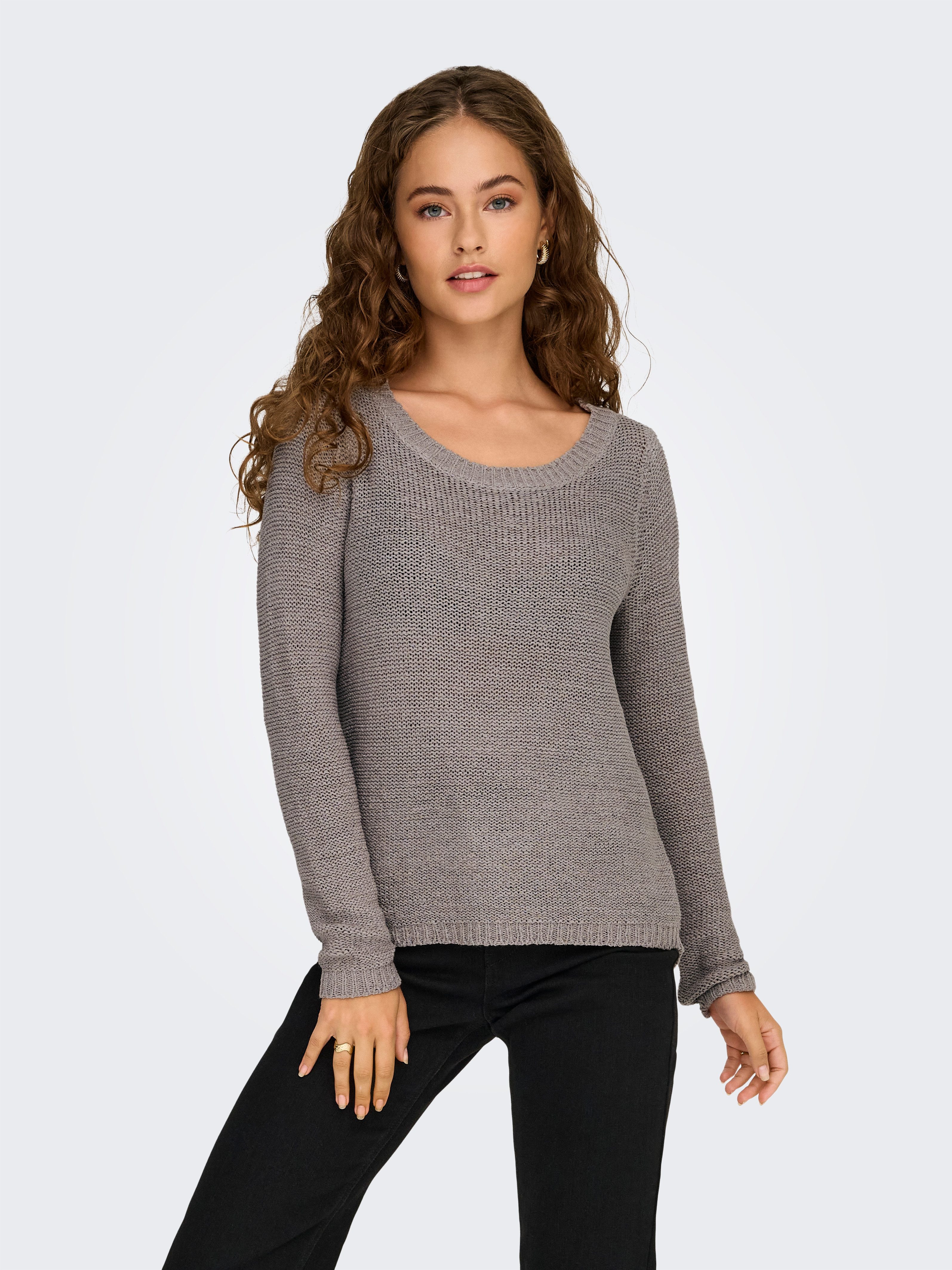 ONLY Strickpullover ONLGEENA XO L/S PULLOVER KNT NOOS mit Rundhalsausschnit günstig online kaufen