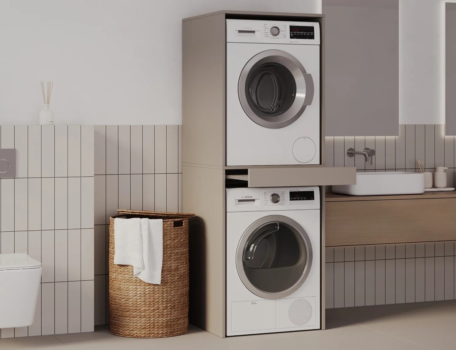 Platan Room Waschmaschinenumbauschrank Waschmaschinenschrank für Waschmasch günstig online kaufen