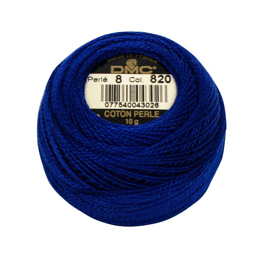 DMC DMC Perlgarn Knäuel Stärke 8, 10 g, 116A/8-820 Stickgarn, (embroidery kit by Marussia, 1-St., Hochwertiges Garn zum Stricken und Häkeln), Hochwertiges Garn zum Stricken und Häkeln