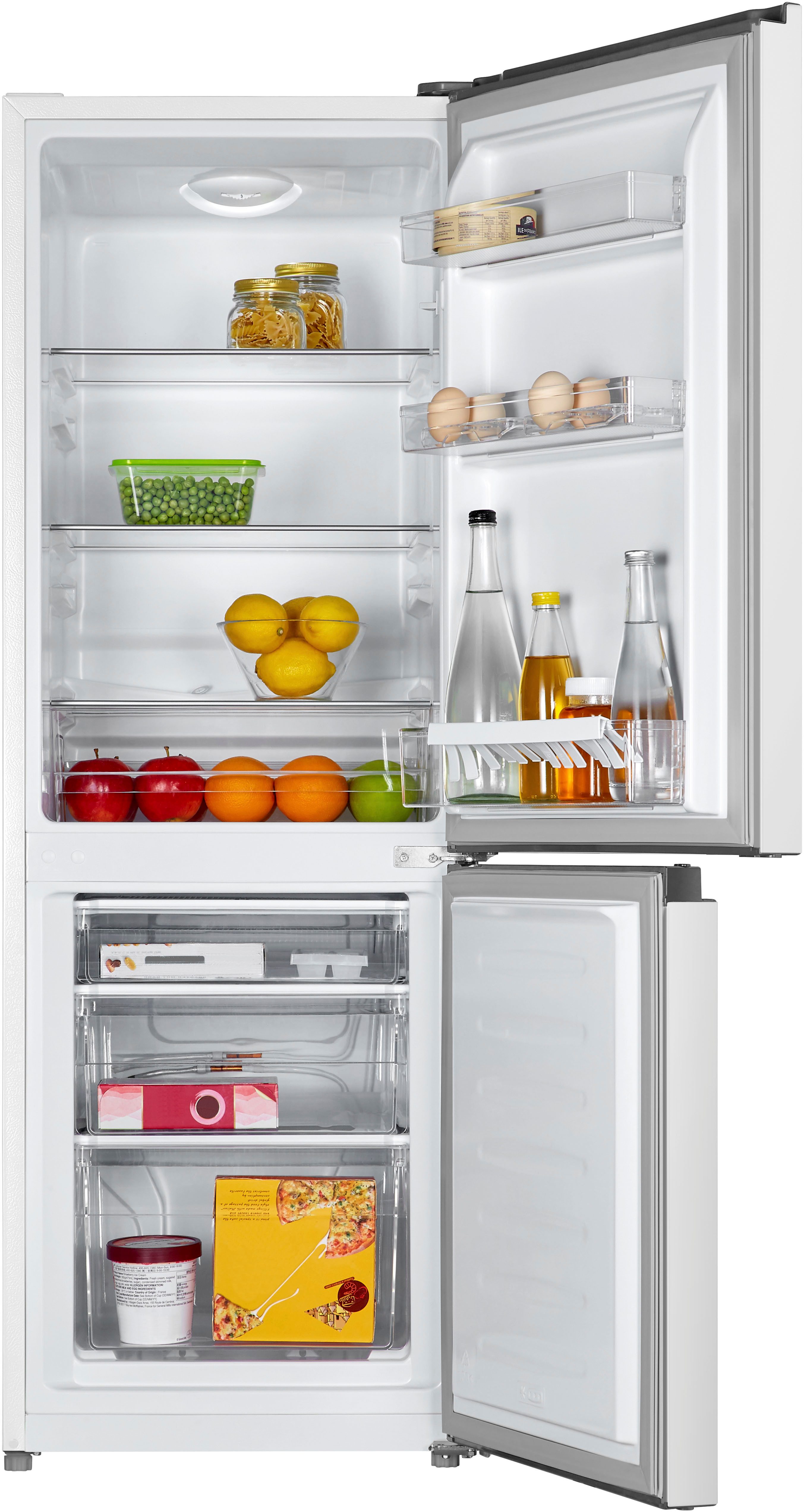 Hanseatic Kühl-/Gefrierkombination HKGK14349BW, 143 cm hoch, 49,5 cm breit