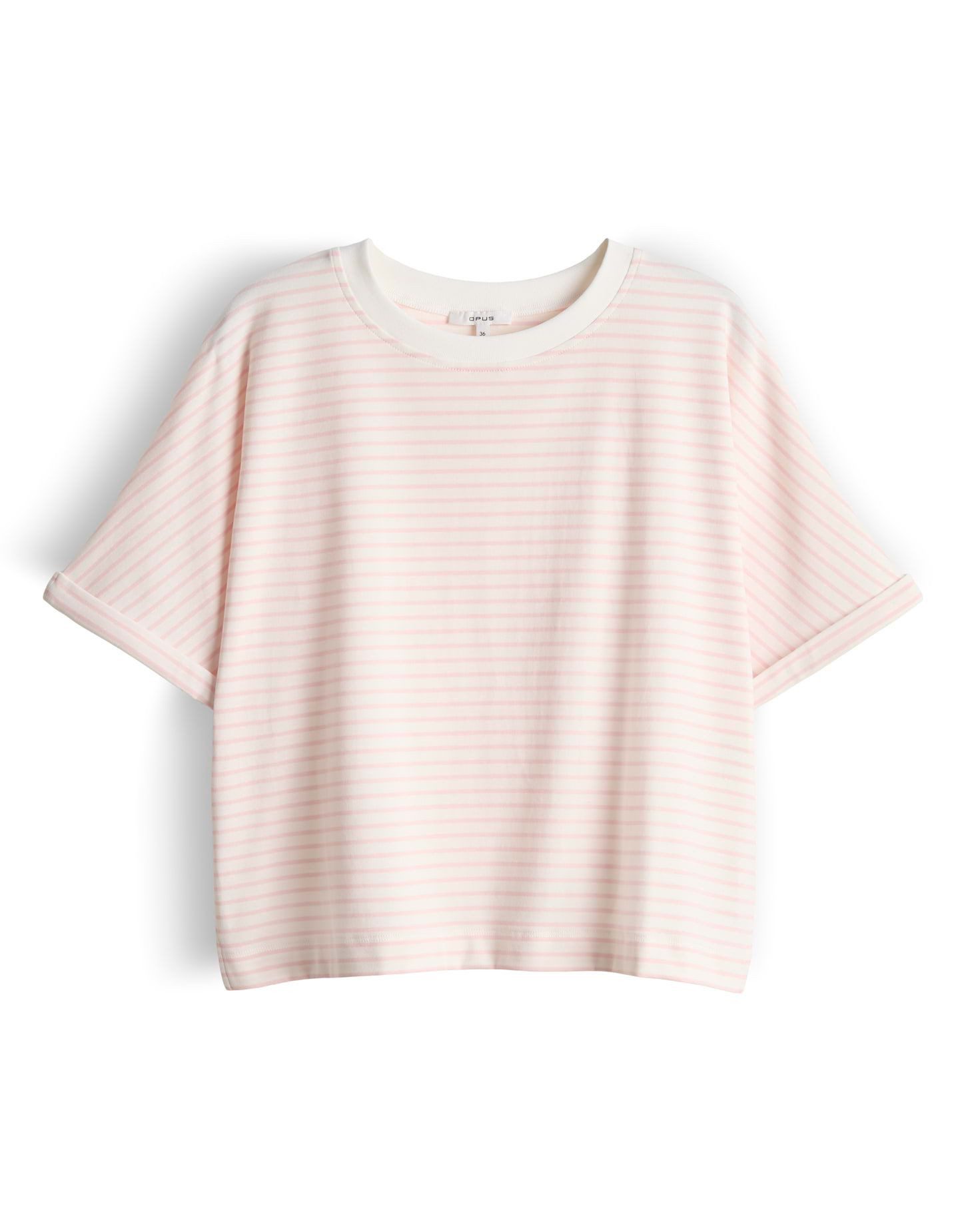 Kurzarmshirt Gestreiftes T-Shirt aus BCI Cotton Mix Slim Fit