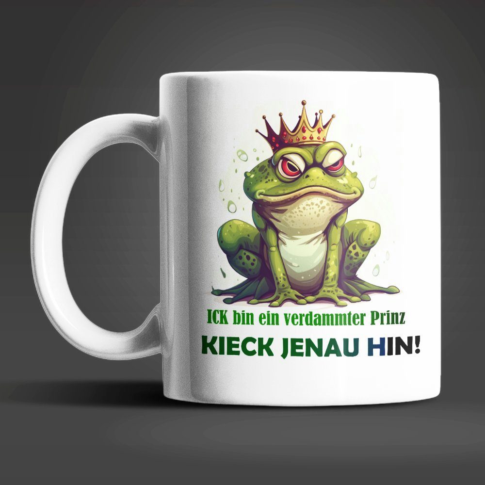 WS-Trend Tasse Frosch Prinz witzige lustige Keramik Kaffeetasse Teetasse,  Keramik, Perfekte Größe: Mit einem Volumen von 330 ml für Ihren  Lieblingskaffee oder Tee.