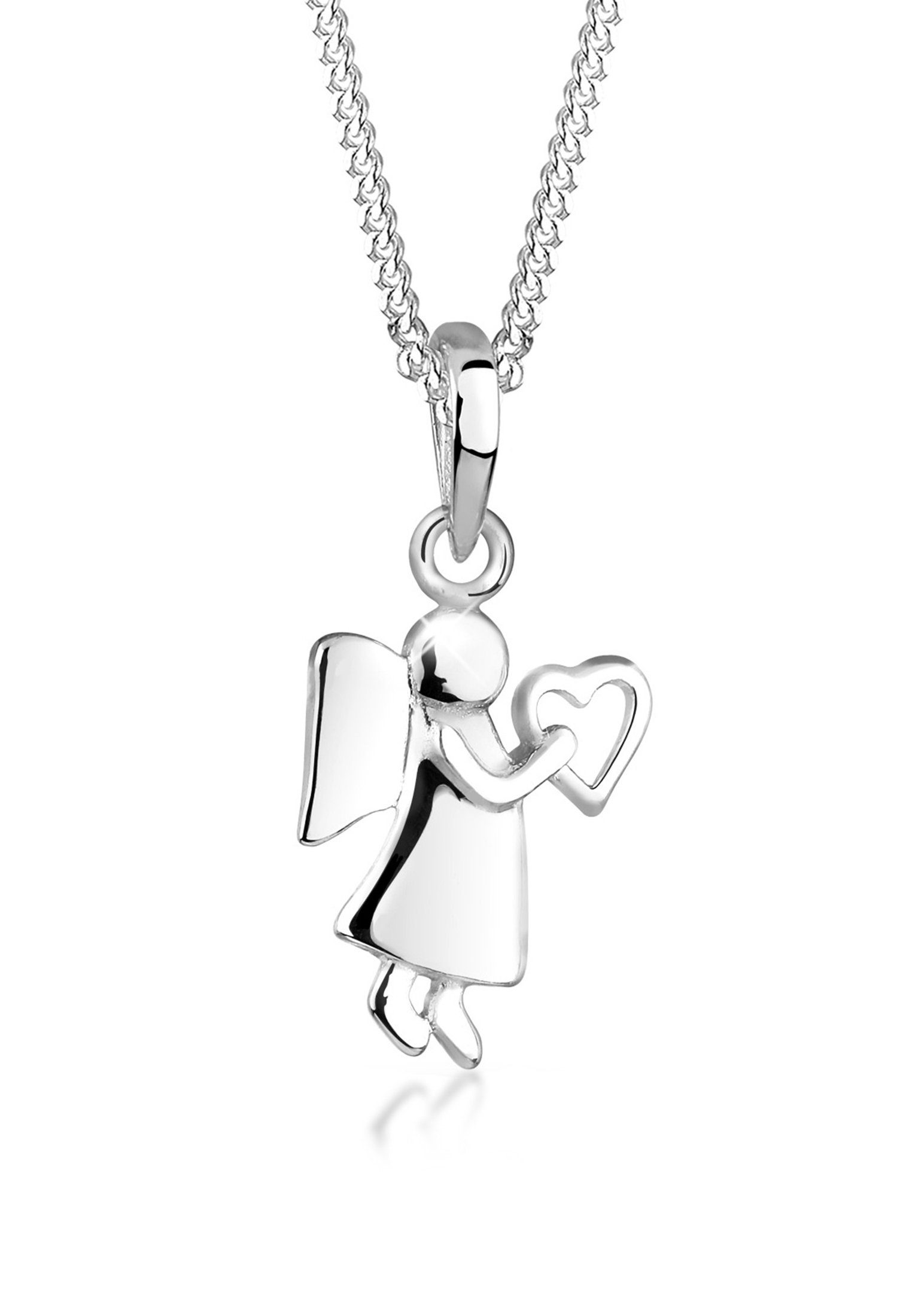 Elli Kette mit Anhänger Engel Herz Glücksbringer Symbol 925 Silber, Engel | Ketten mit Anhänger