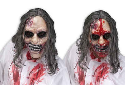 funworld Kostüm Bleeding Zombie Maske mit Kunsthaaren