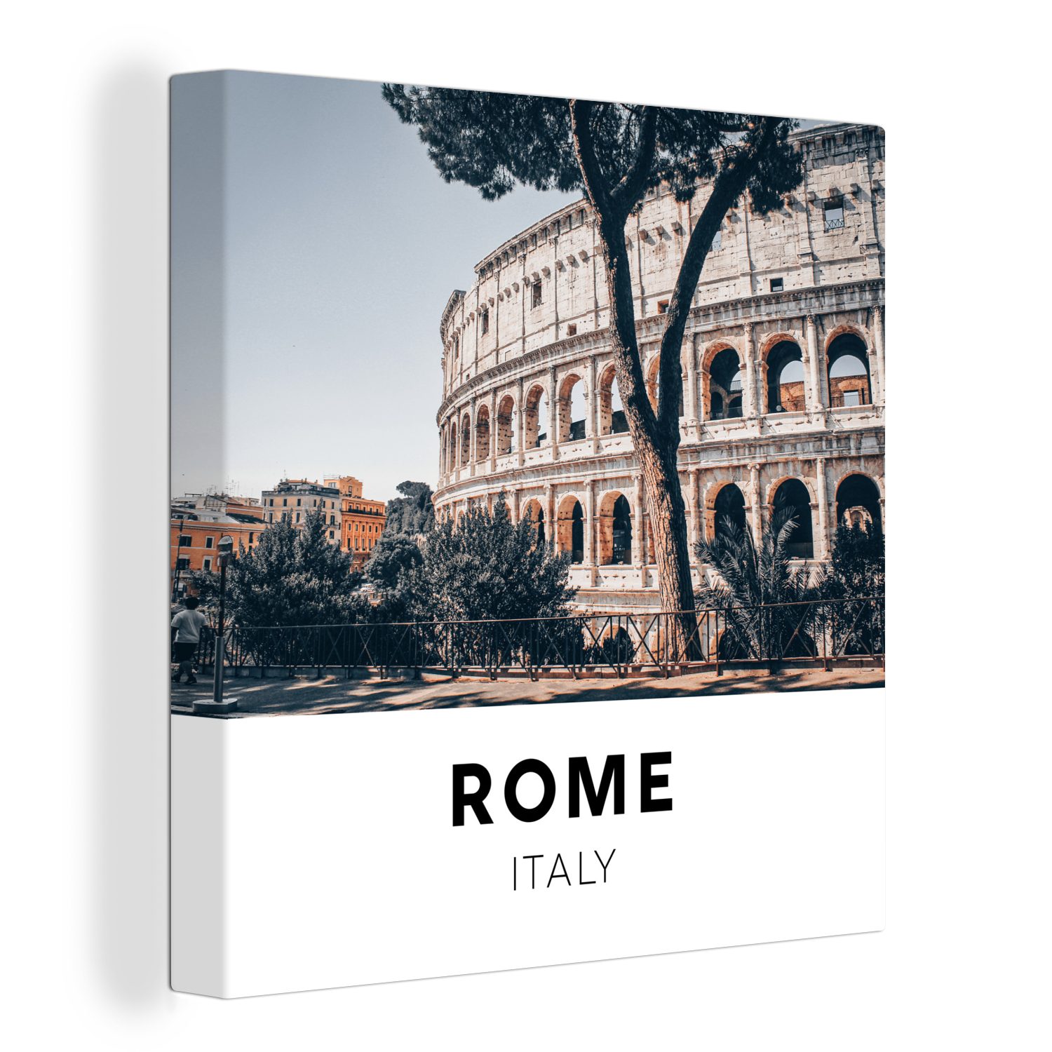 OneMillionCanvasses® Leinwandbild Rom - Italien - Kolosseum, (1 St), Leinwand Bilder für Wohnzimmer Schlafzimmer