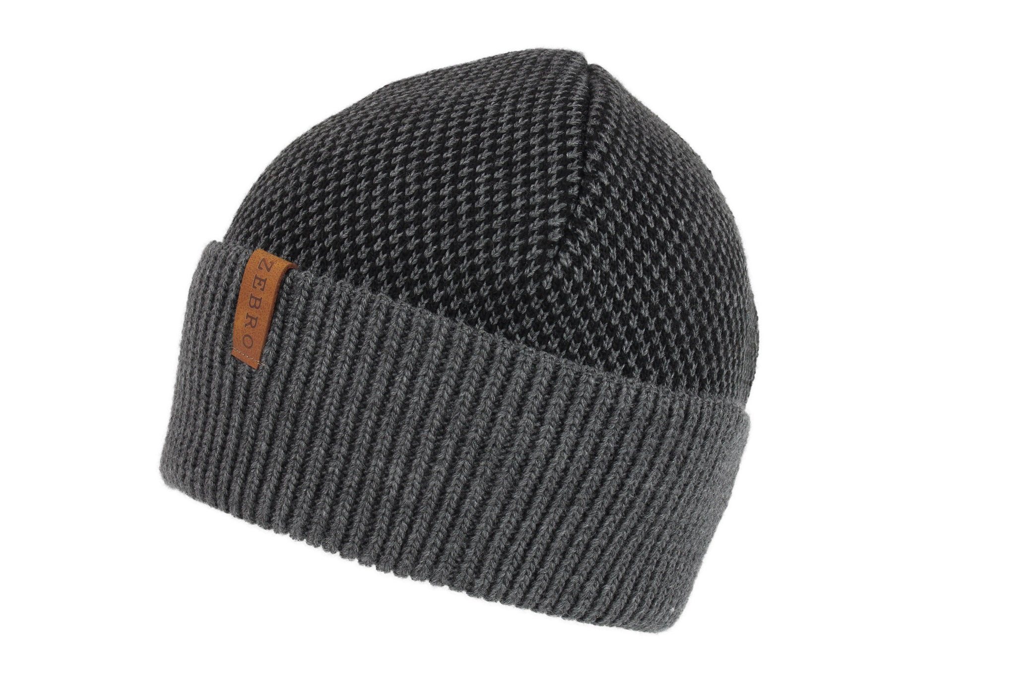 ZEBRO Strickmütze Strickmütze "Peter" mit Kaschmiranteil