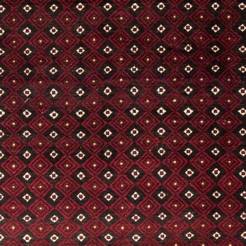 Hochflor-Läufer Belutsch Durchgemustert Rosso scuro 210 x 114 cm, morgenland, rechteckig, Höhe: 8 mm, Handgeknüpft
