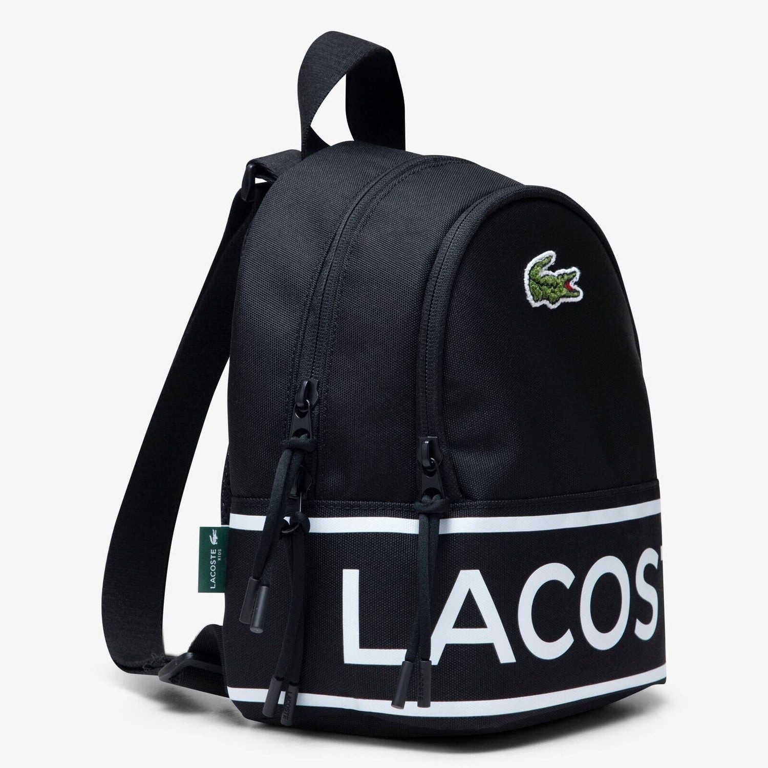 Lacoste Kinderrucksack Lacoste Kids kleiner Rucksack rschwarz mit flauschigem Krokodil-Logo
