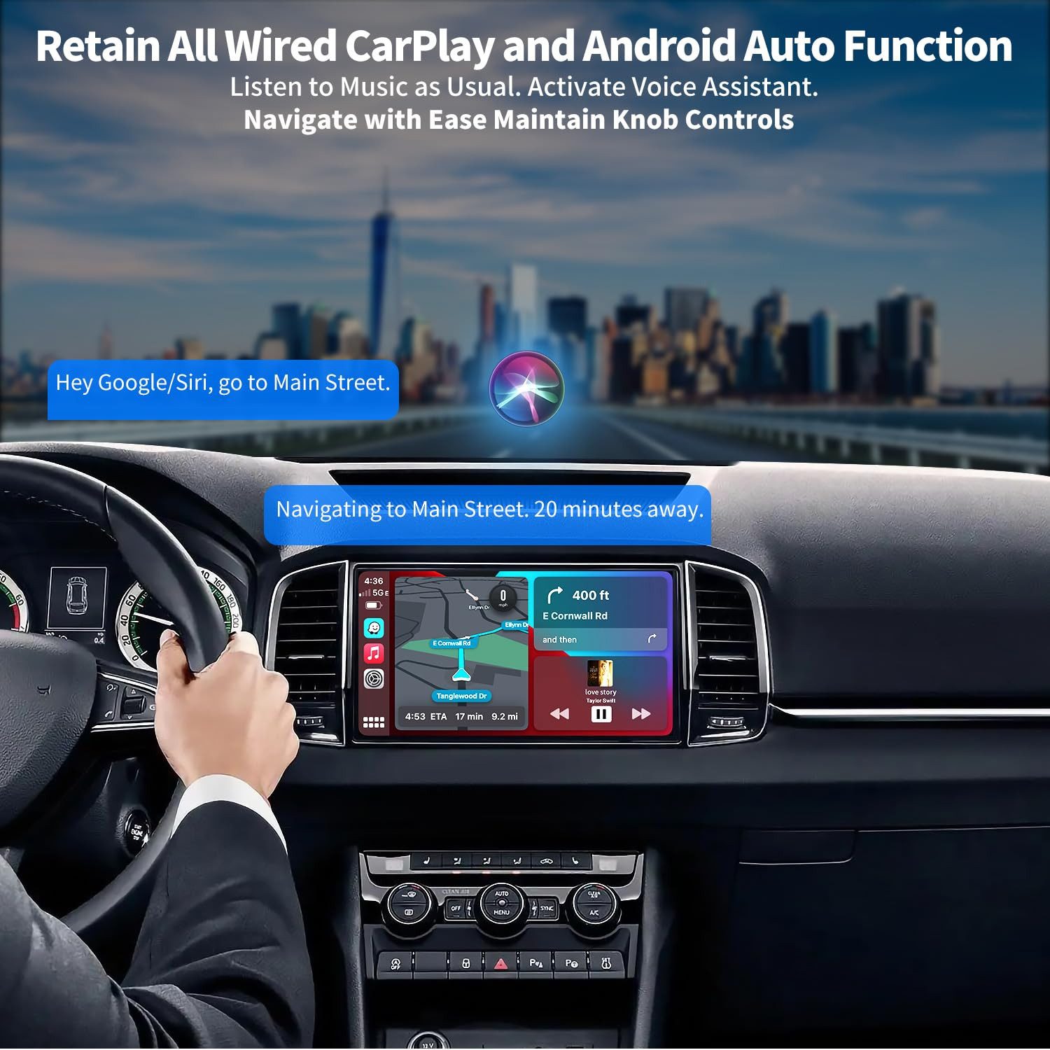 YI ATOTO AD3 Wireless CarPlay & kabelloses Android Auto Adapter KFZ-Adapter