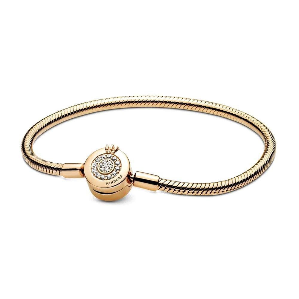 Pandora Armband PANDORA Schlangenglieder Armband Crown O für Damen, gold günstig online kaufen