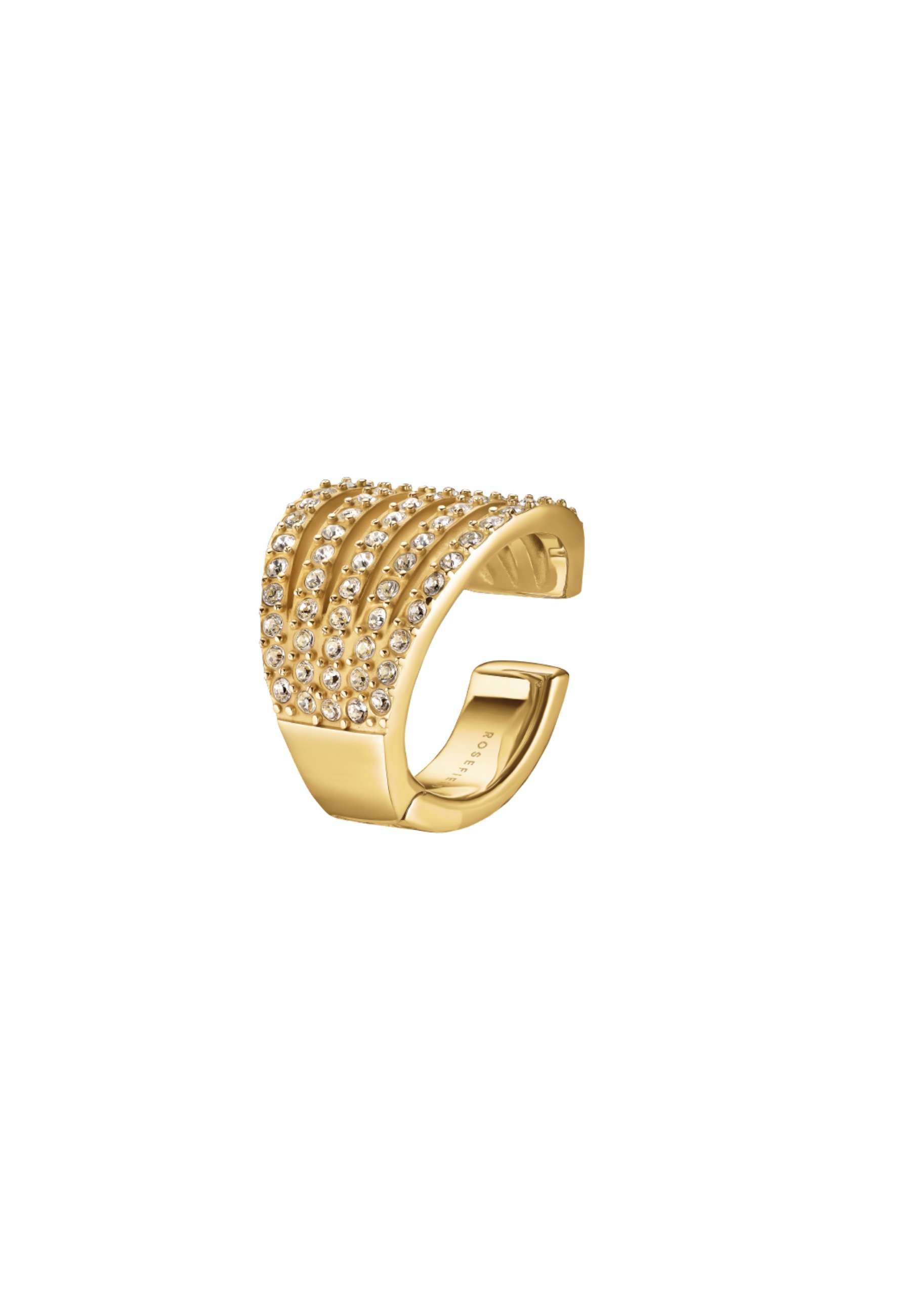 ROSEFIELD Ohrring-Set ROSEFIELD Damen-Schmuck Käfig-Kristall-Earcuff Goldfarben